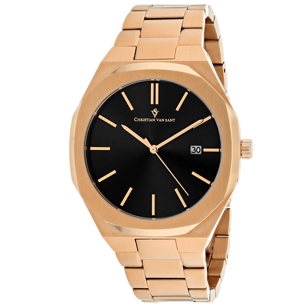 Christian Van Sant Men's 42mm Octavius Slim Quartz Date Sleek Bracelet Watch - Image 5