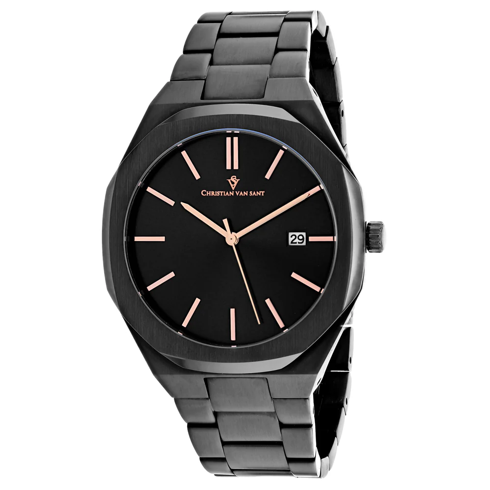 Christian Van Sant Men's 42mm Octavius Slim Quartz Date Sleek Bracelet Watch - Image 6