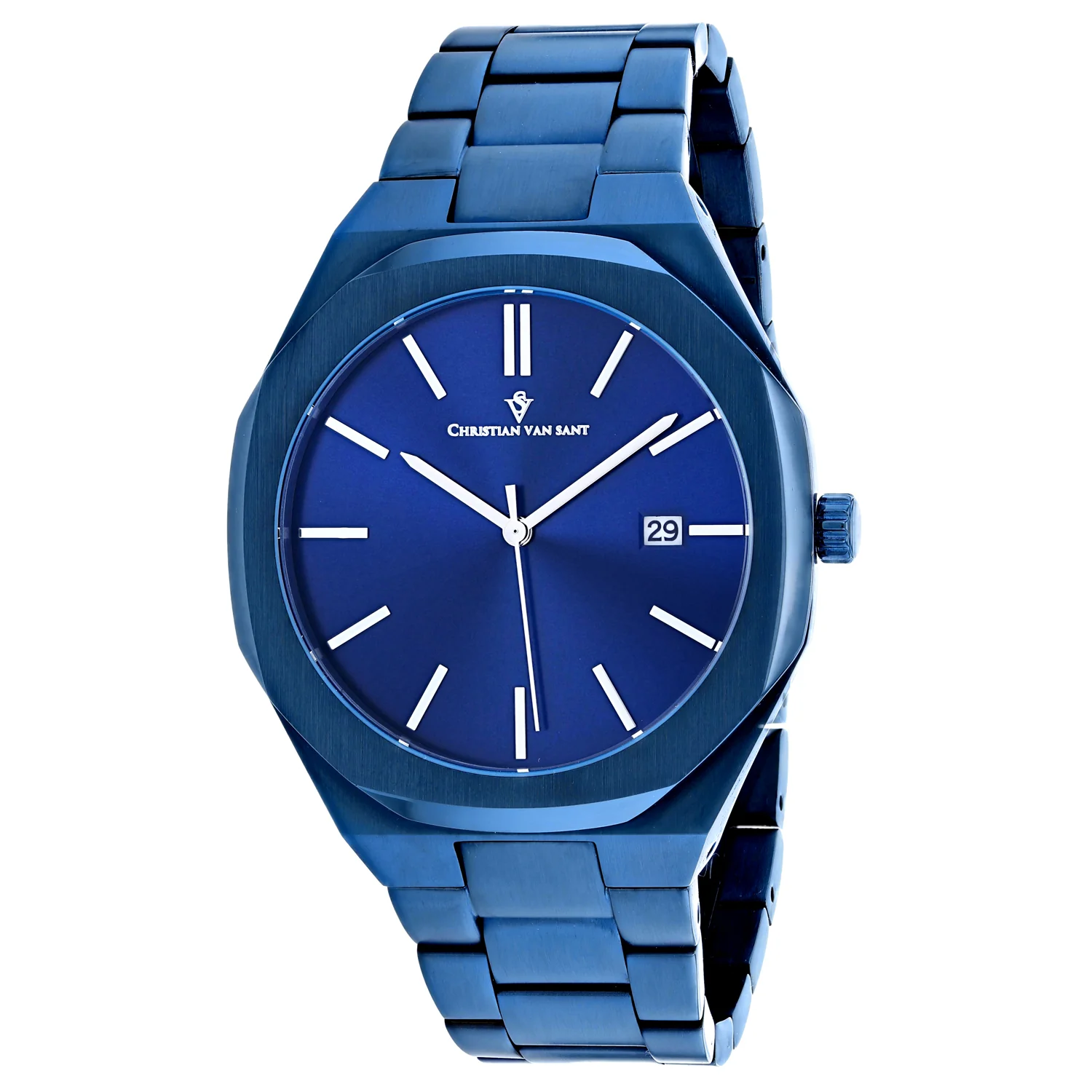 Christian Van Sant Men's 42mm Octavius Slim Quartz Date Sleek Bracelet Watch - Image 7