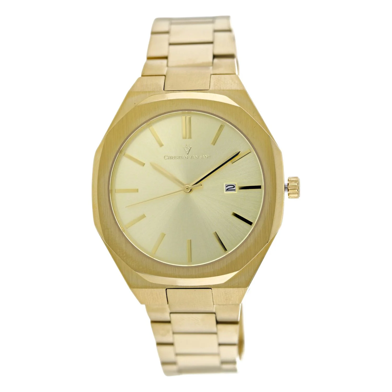 Christian Van Sant Men's 42mm Octavius Slim Quartz Date Sleek Bracelet Watch - Image 9