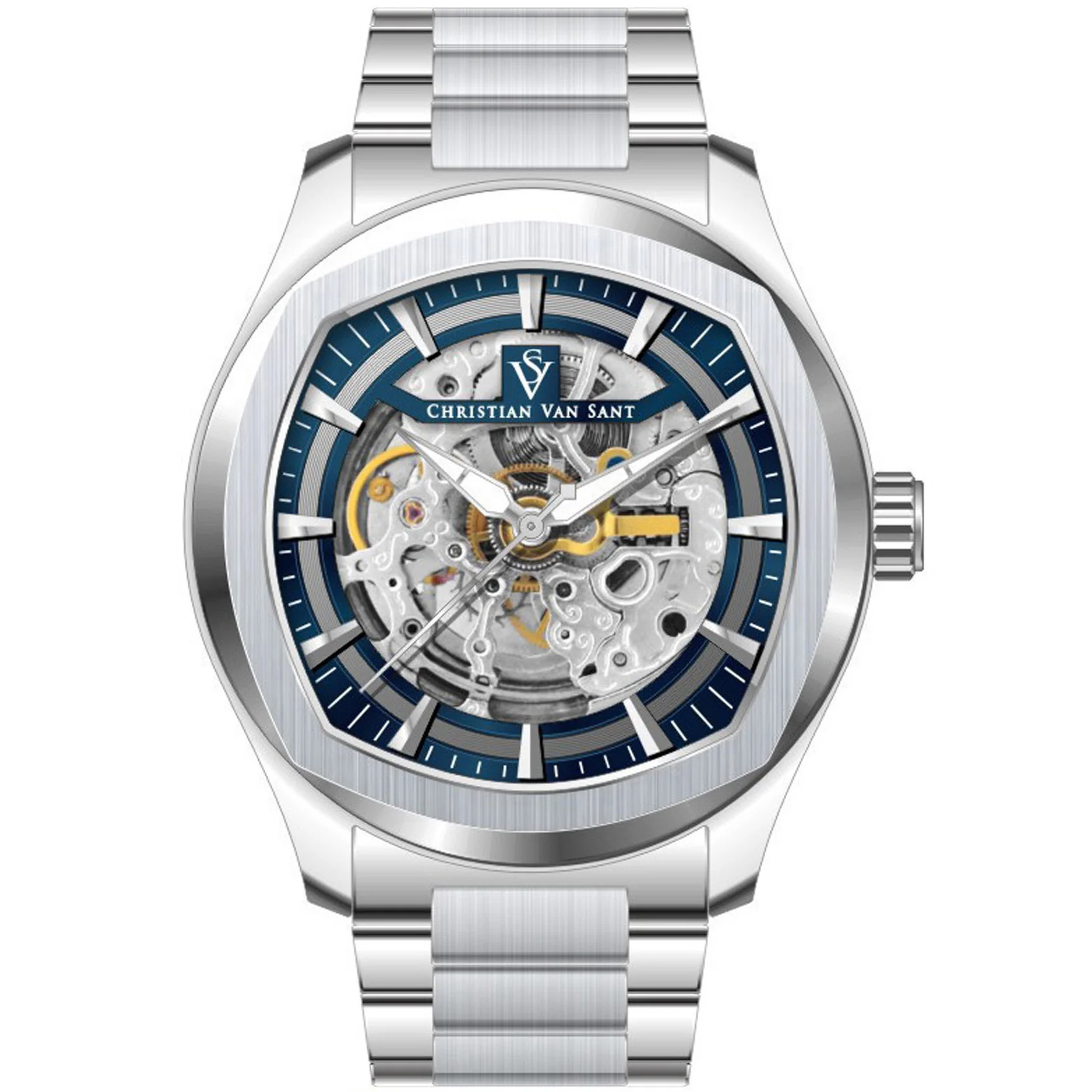 Christian Van Sant Men's 42mm Romeo Automatic Exhibition Dial Bracelet Watch - Image 3