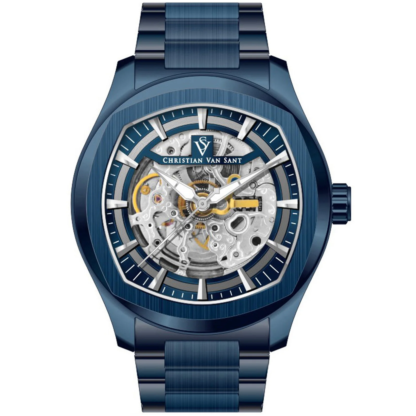 Christian Van Sant Men's 42mm Romeo Automatic Exhibition Dial Bracelet Watch - Image 7