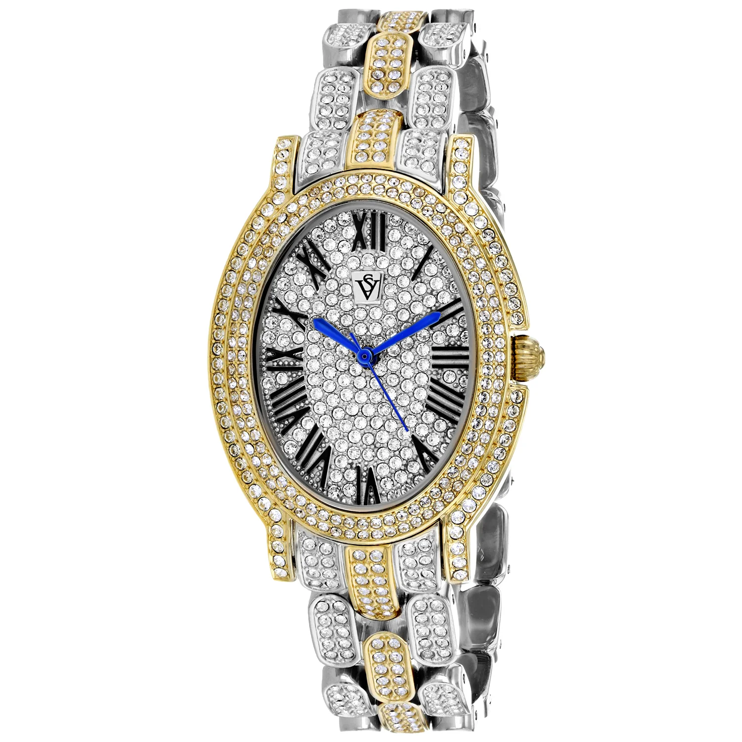 Christian Van Sant Women's 35mm Amore Quartz Crystal Pave Oval Bracelet Watch - Image 4
