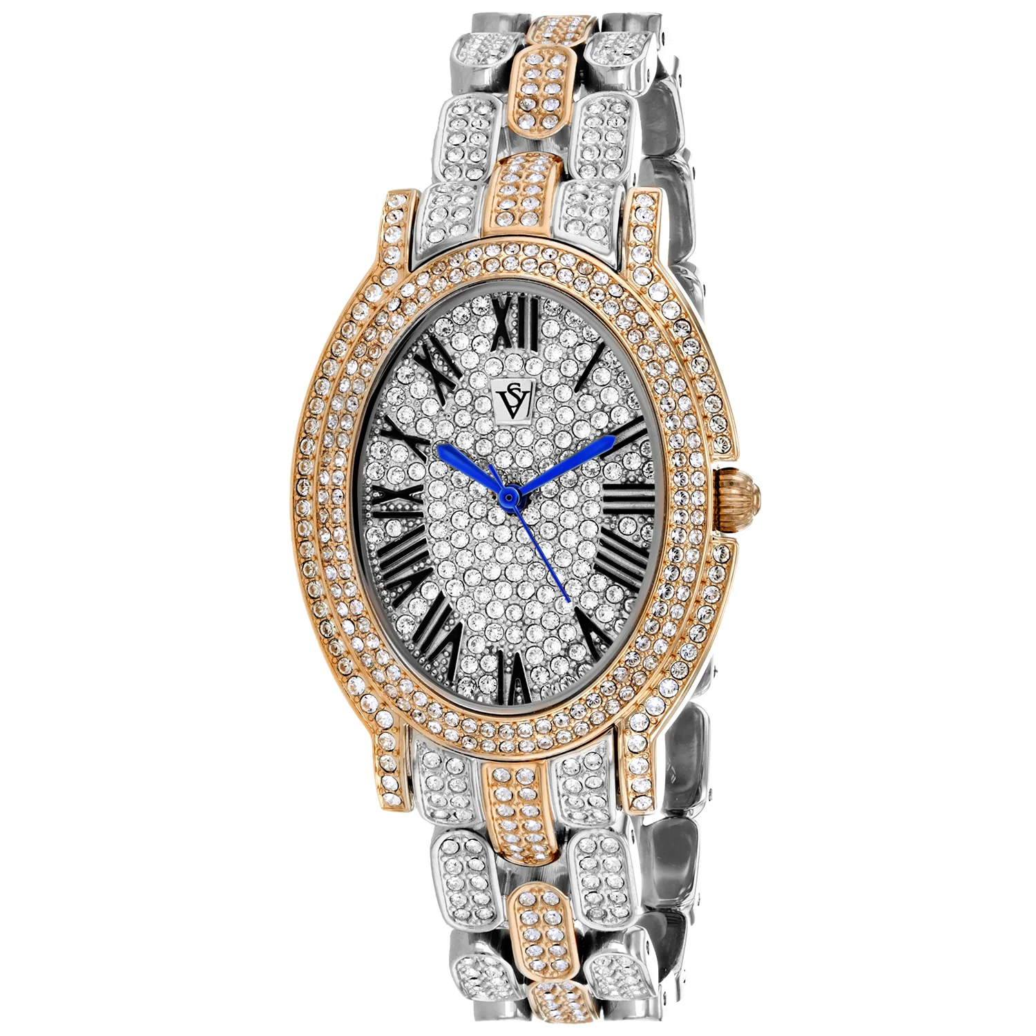 Christian Van Sant Women's 35mm Amore Quartz Crystal Pave Oval Bracelet Watch - Image 5
