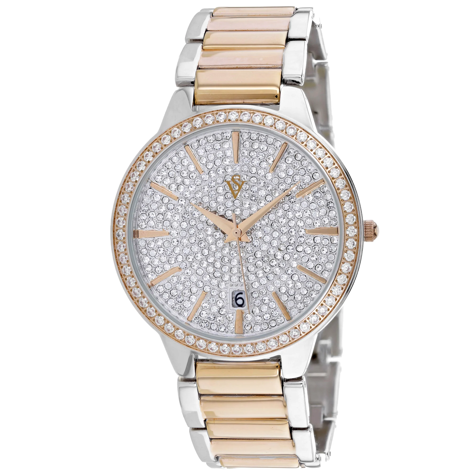 Christian Van Sant Women's 38mm Alessia Quartz Date Crystal Dial Bracelet Watch - Image 2