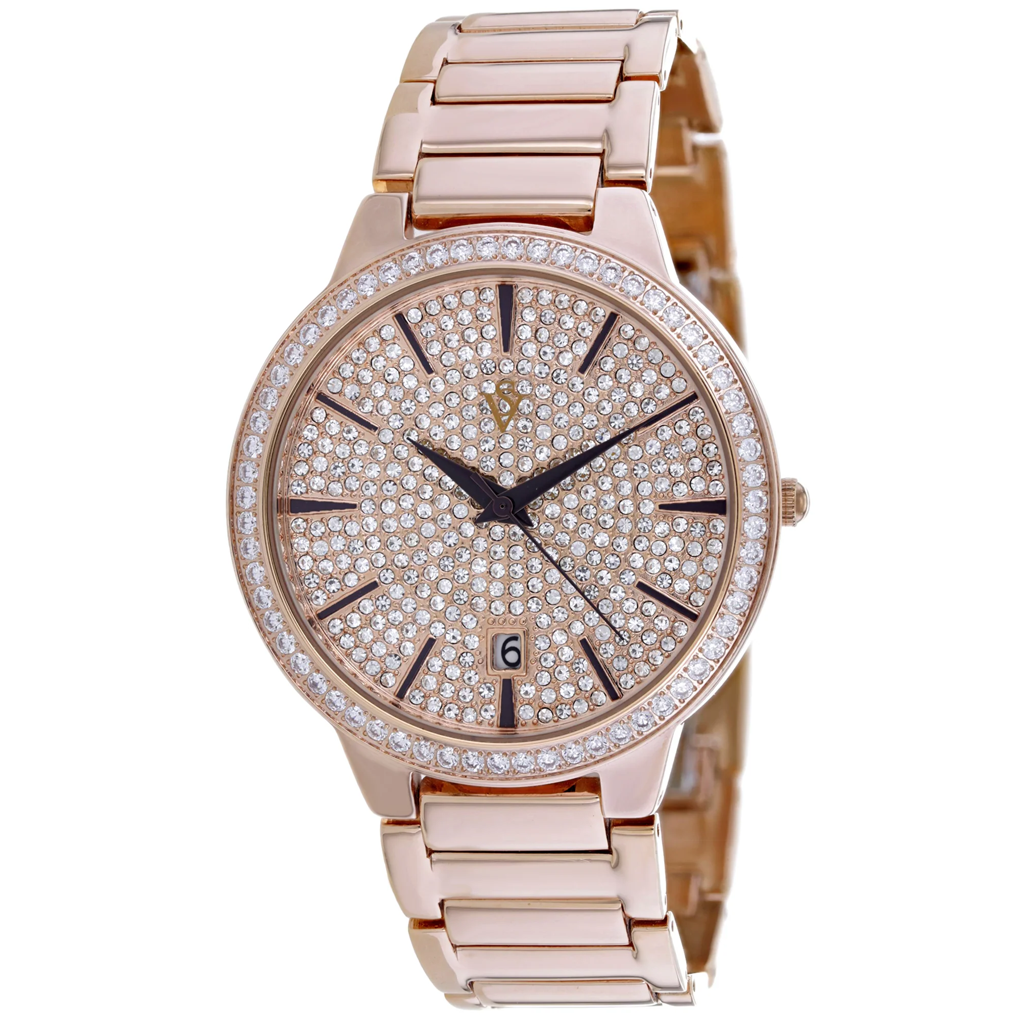 Christian Van Sant Women's 38mm Alessia Quartz Date Crystal Dial Bracelet Watch - Image 3