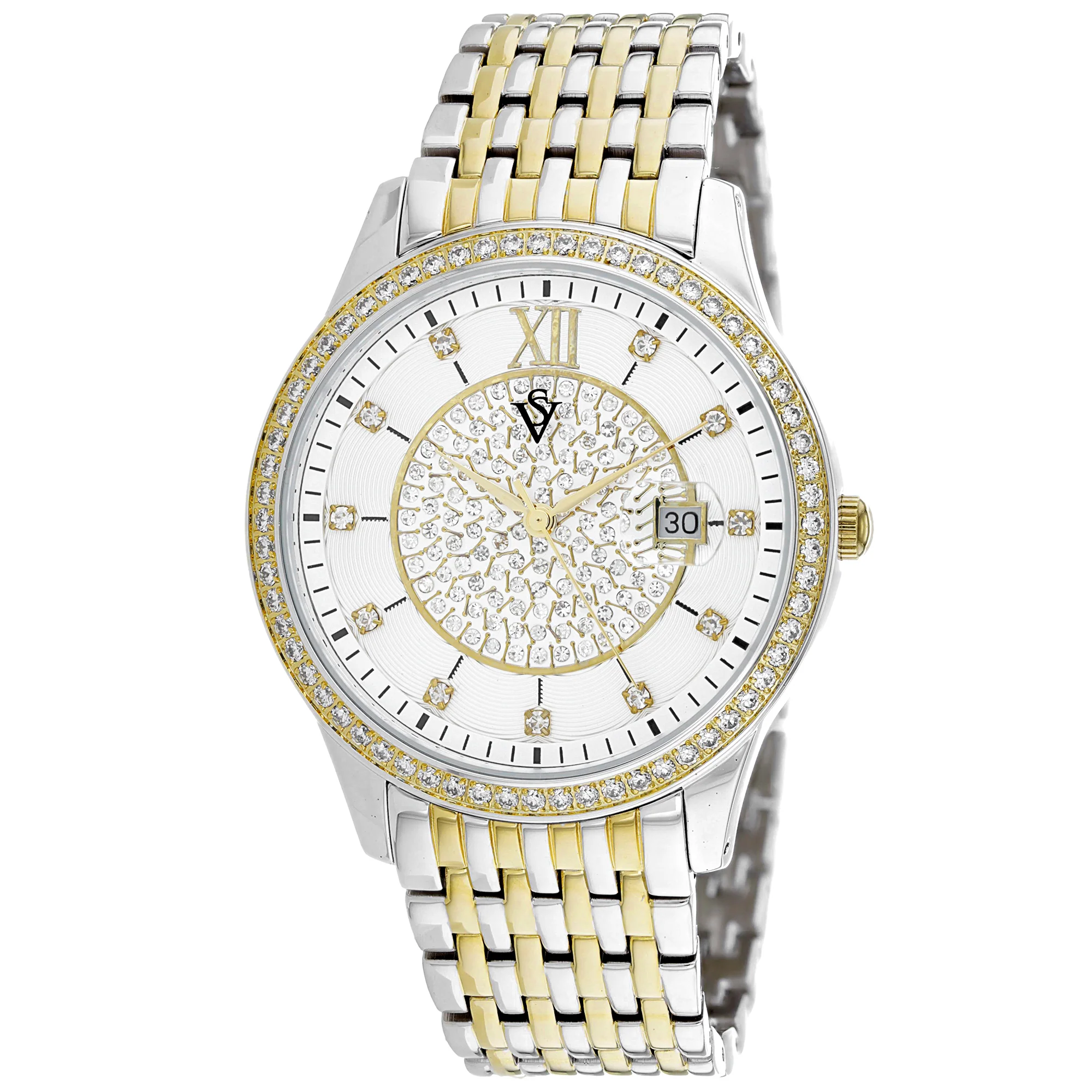 Christian Van Sant Women's 40mm Carla Quartz Date Crystal Detailed Bracelet Watch - Image 2