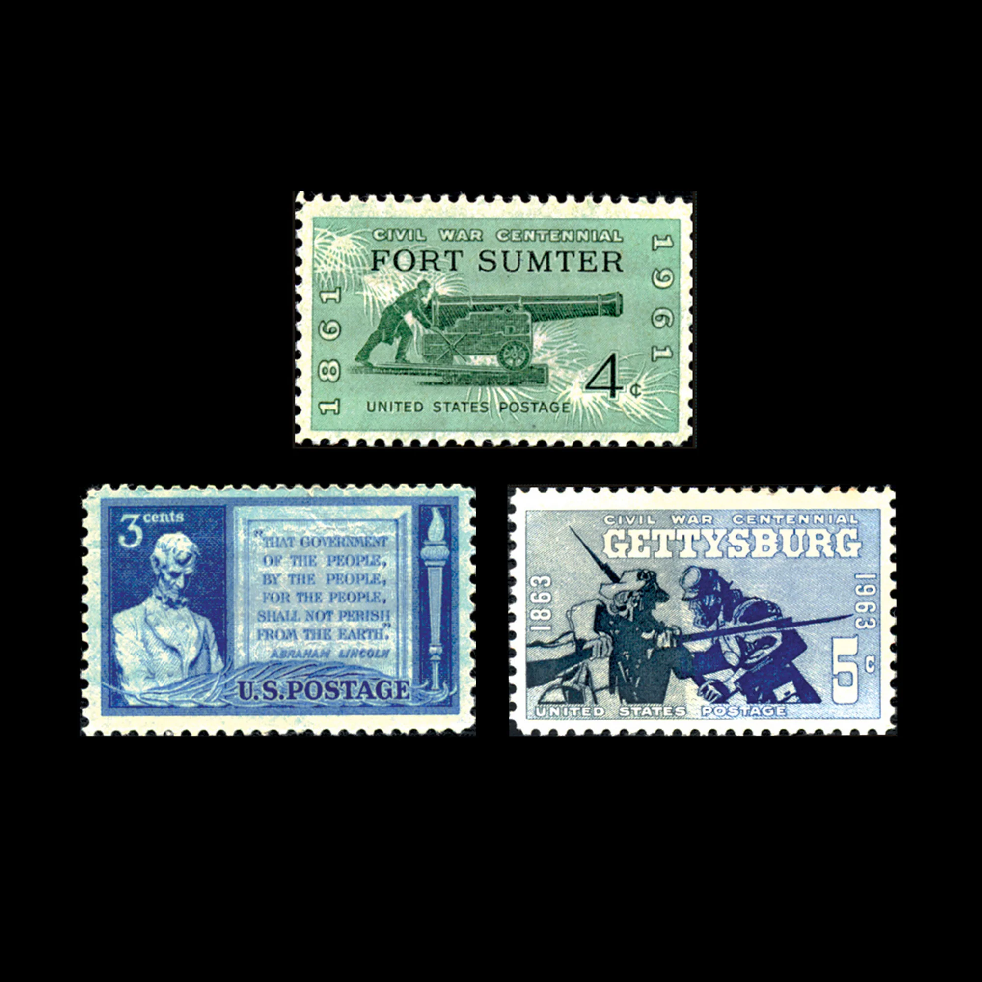 12-Piece Civil War Collection Coin & Stamp Set - Image 5