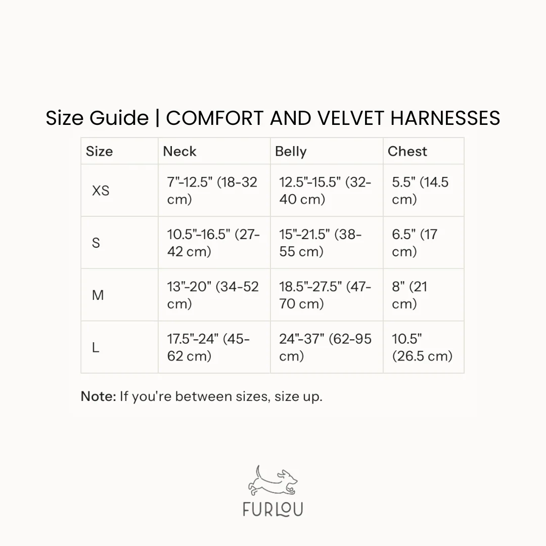 Furlou Clay Velvet Dog Harness Choice of Size - Image 3