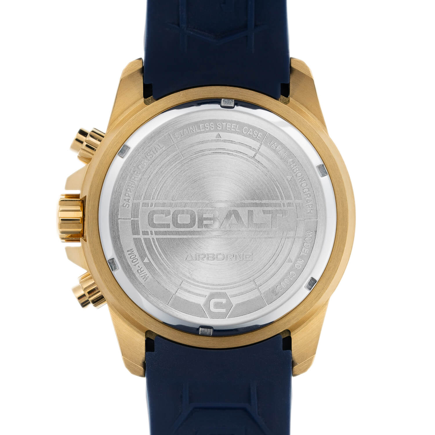 Cobalt Men's 51mm Airborne Quartz Chronograph Silicone Strap Watch - Blue - Image 3