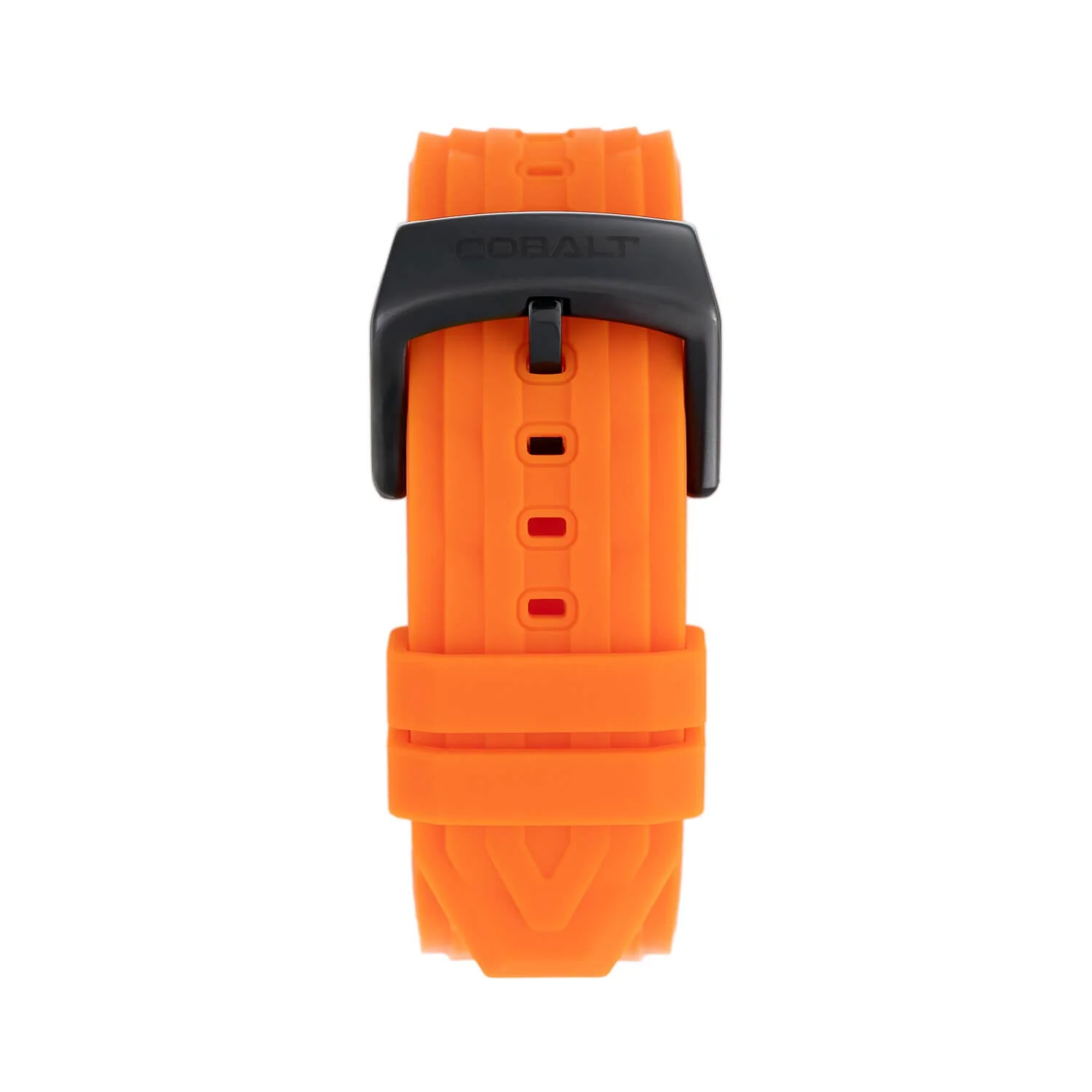 Cobalt Men's 51mm Airborne Quartz Chronograph Silicone Strap Watch - Orange - Image 4