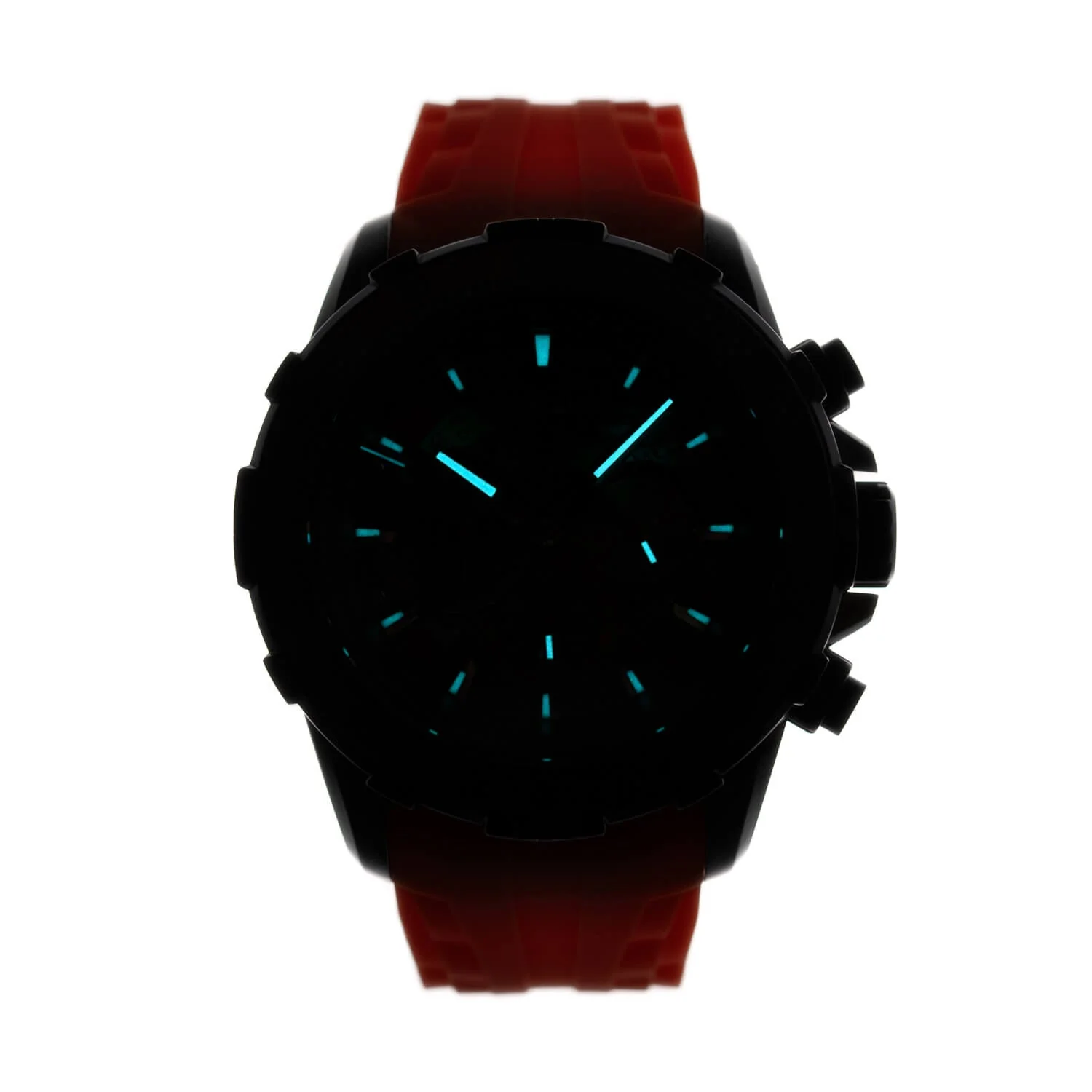Cobalt Men's 51mm Airborne Quartz Chronograph Silicone Strap Watch - Orange - Image 6