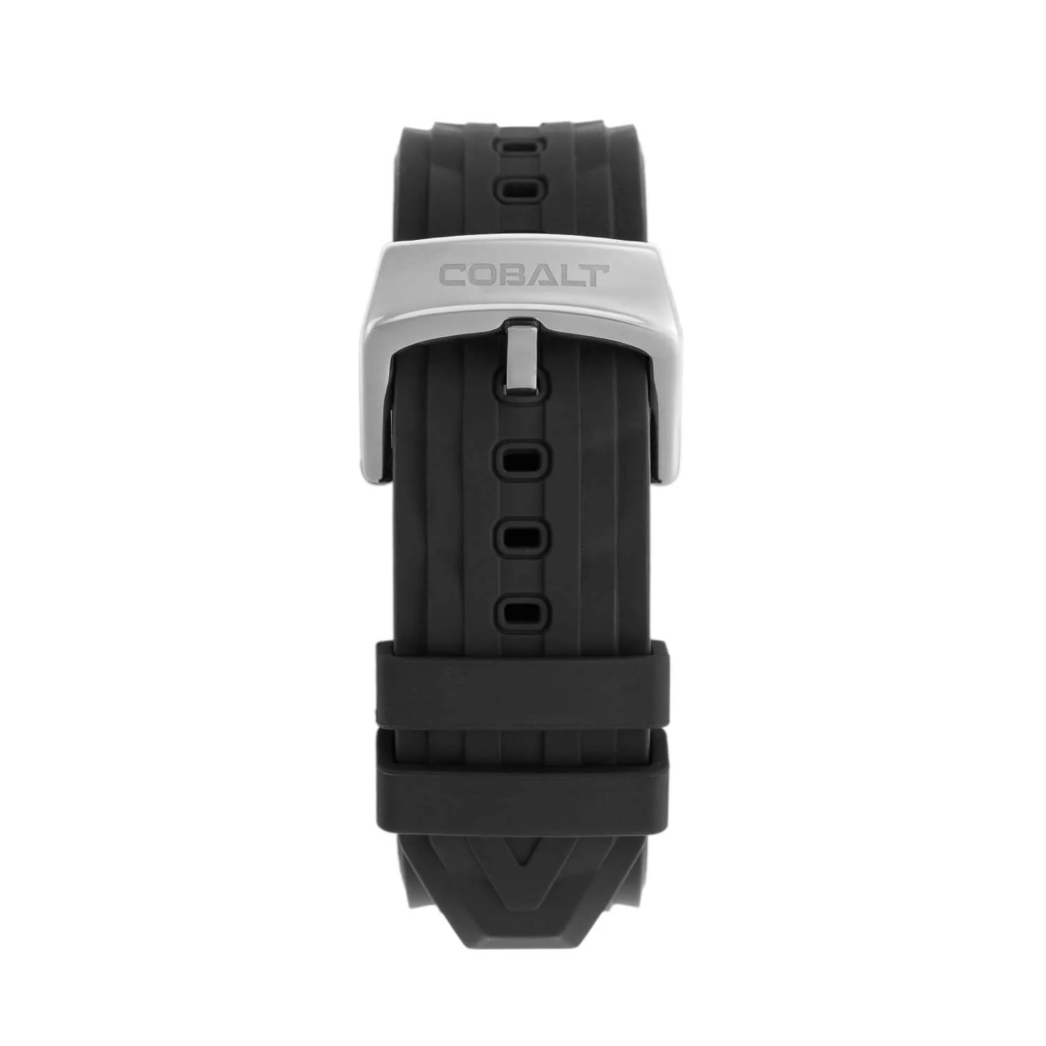 Cobalt Men's 51mm Airborne Quartz Chronograph Silicone Strap Watch - Black - Image 4