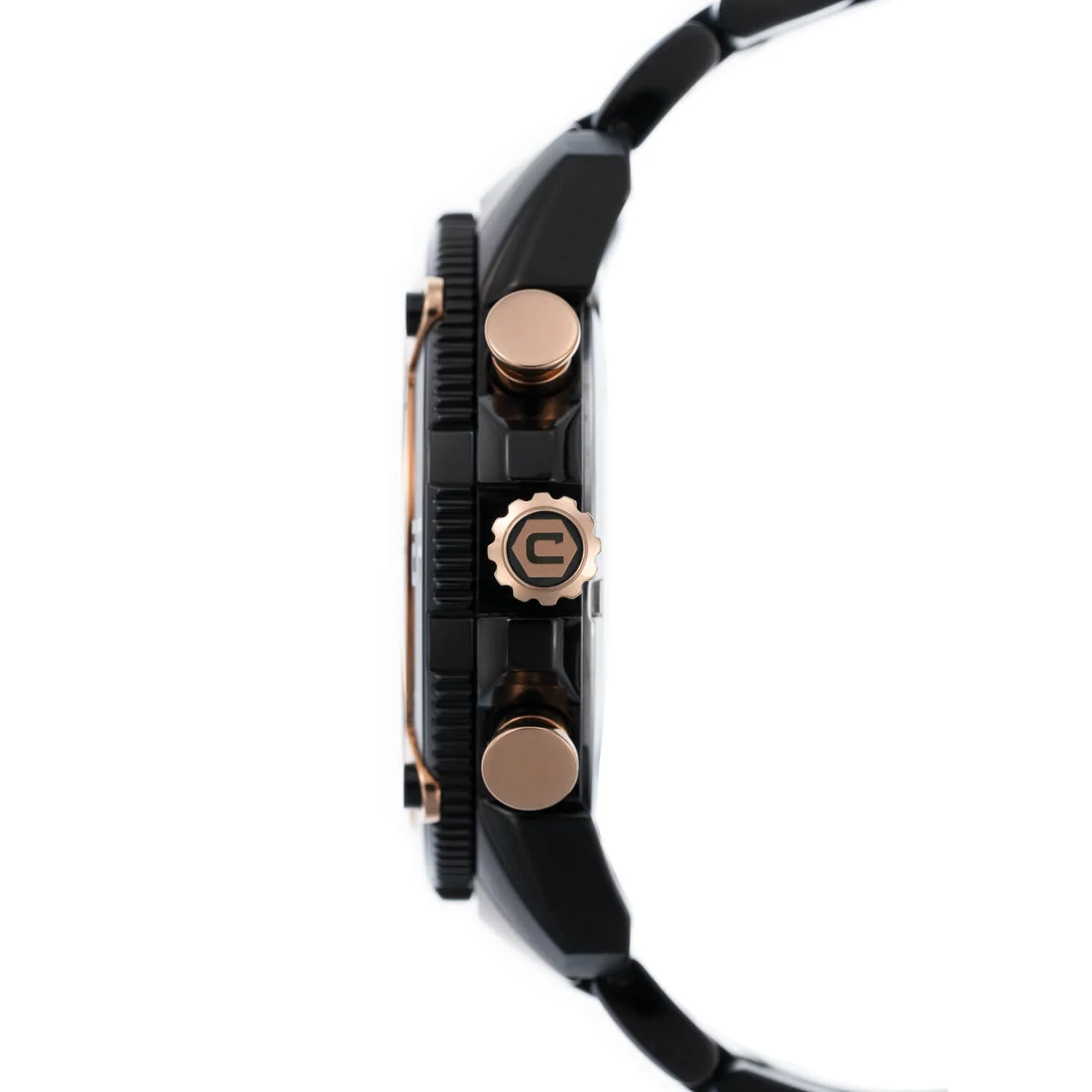 Cobalt Men's 46mm Code-X Quartz Chronograph Bracelet Watch - Rosetone - Image 2