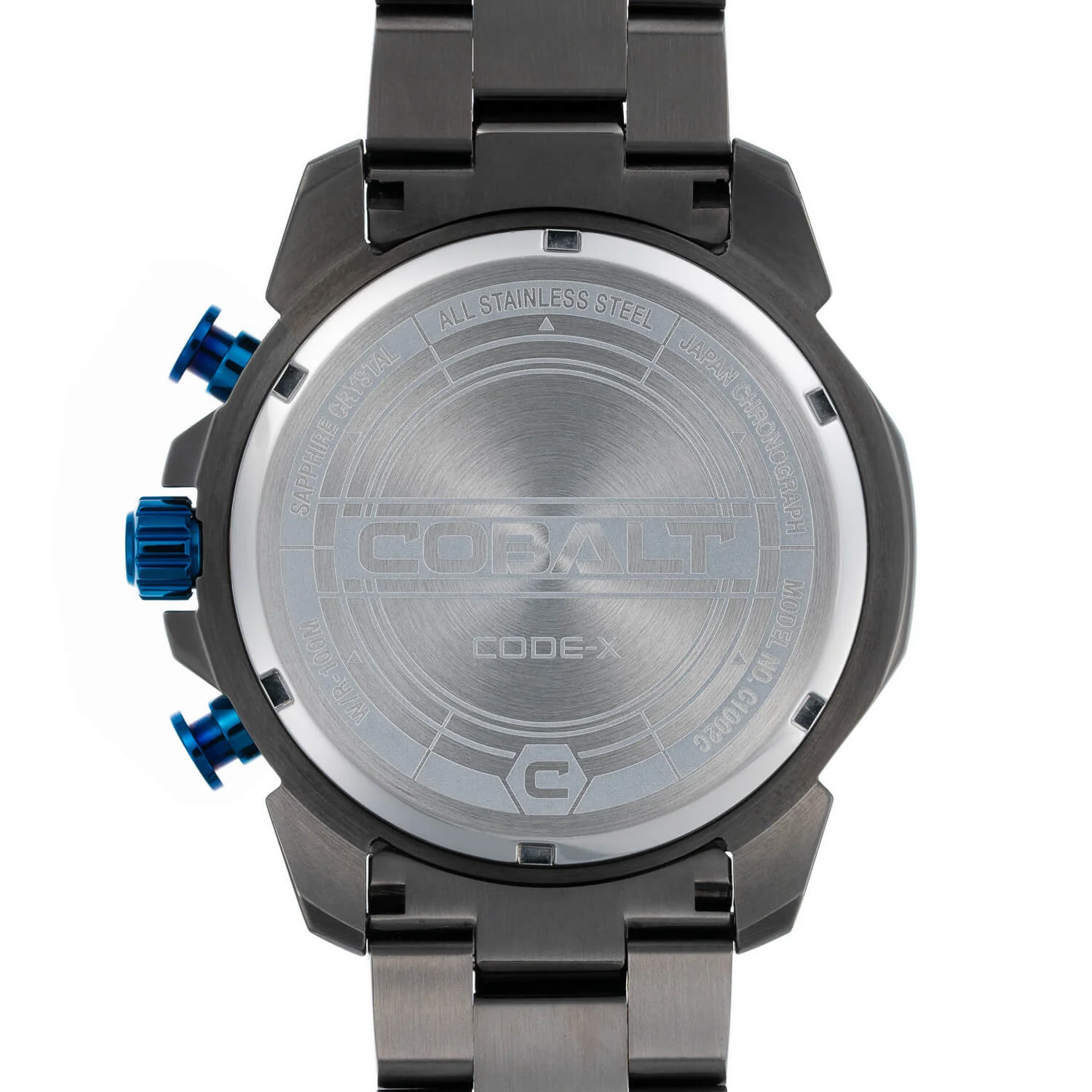 Cobalt Men's 46mm Code-X Quartz Chronograph Bracelet Watch - Blue - Image 3