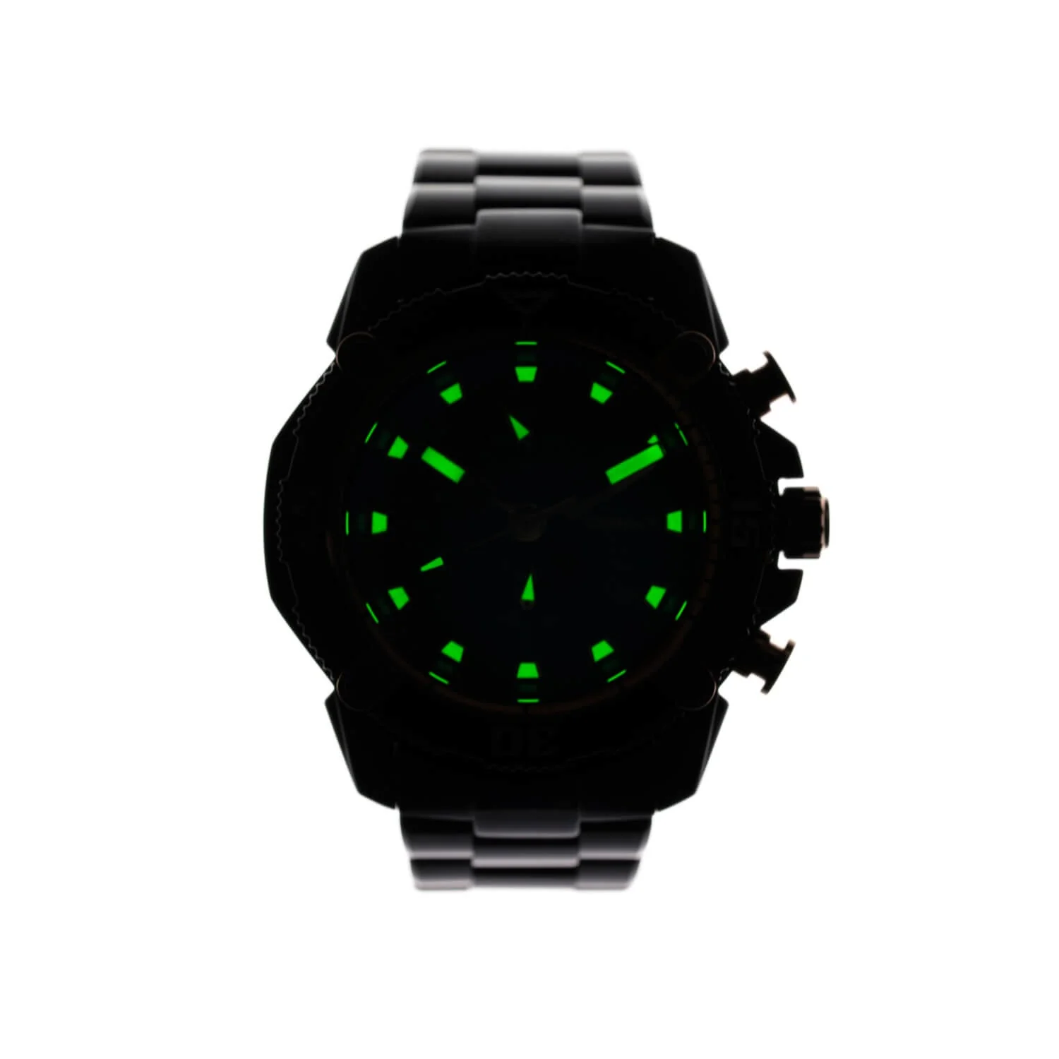 Cobalt Men's 46mm Code-X Quartz Chronograph Bracelet Watch - Goldtone - Image 6