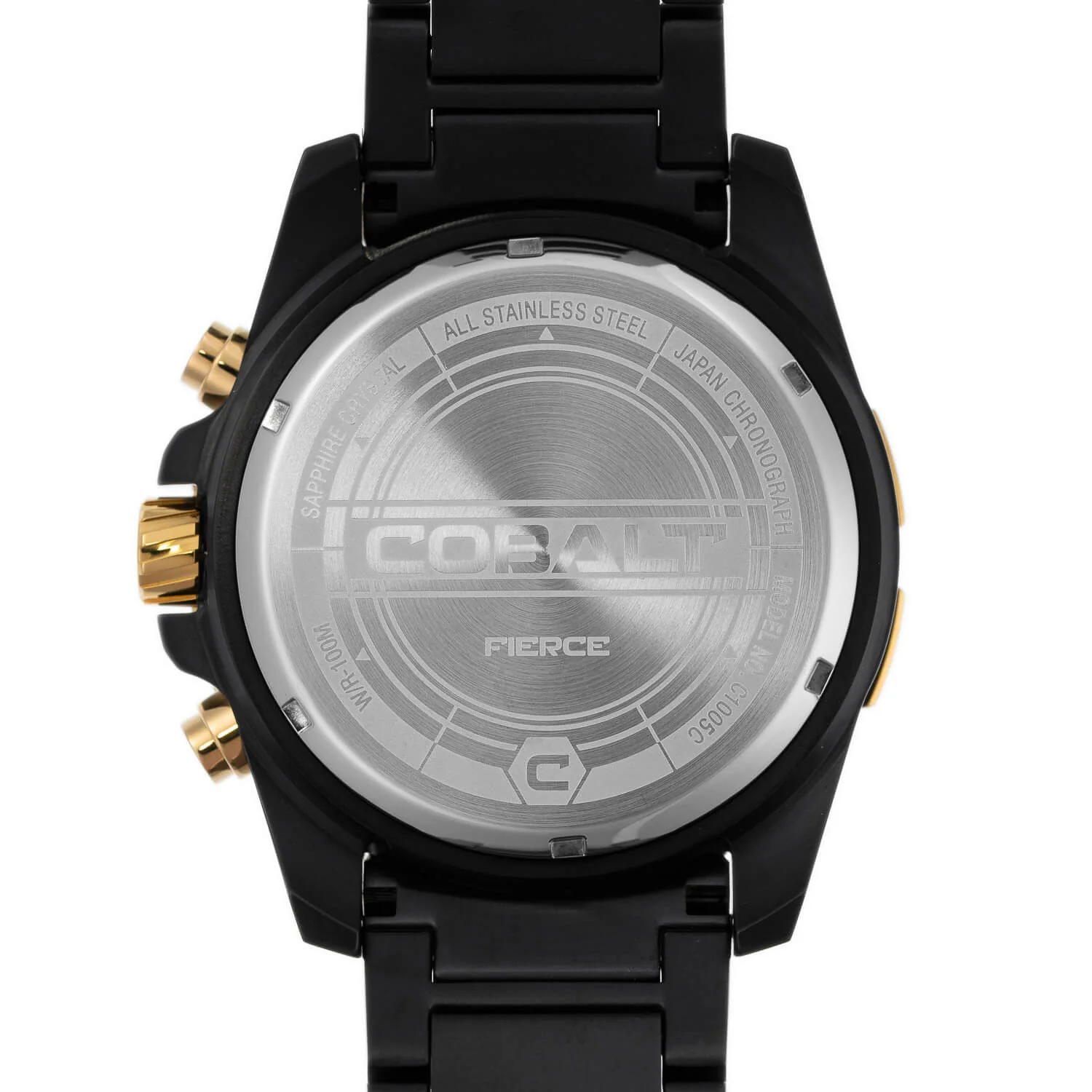 Cobalt Men's 52mm Fierce Quartz Chronograph Bracelet Watch - Black - Image 3