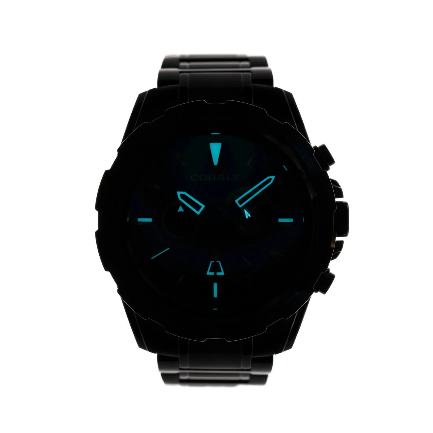 Cobalt Men's 52mm Fierce Quartz Chronograph Bracelet Watch - Black - Image 6