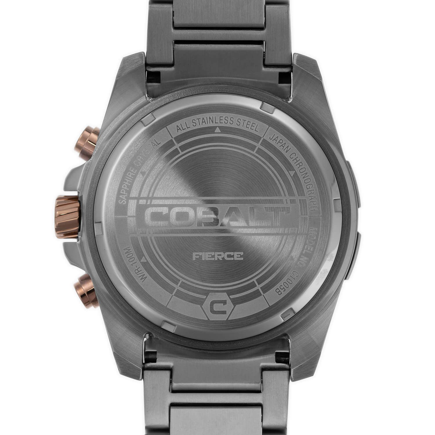 Cobalt Men's 52mm Fierce Quartz Chronograph Bracelet Watch - Silvertone - Image 3
