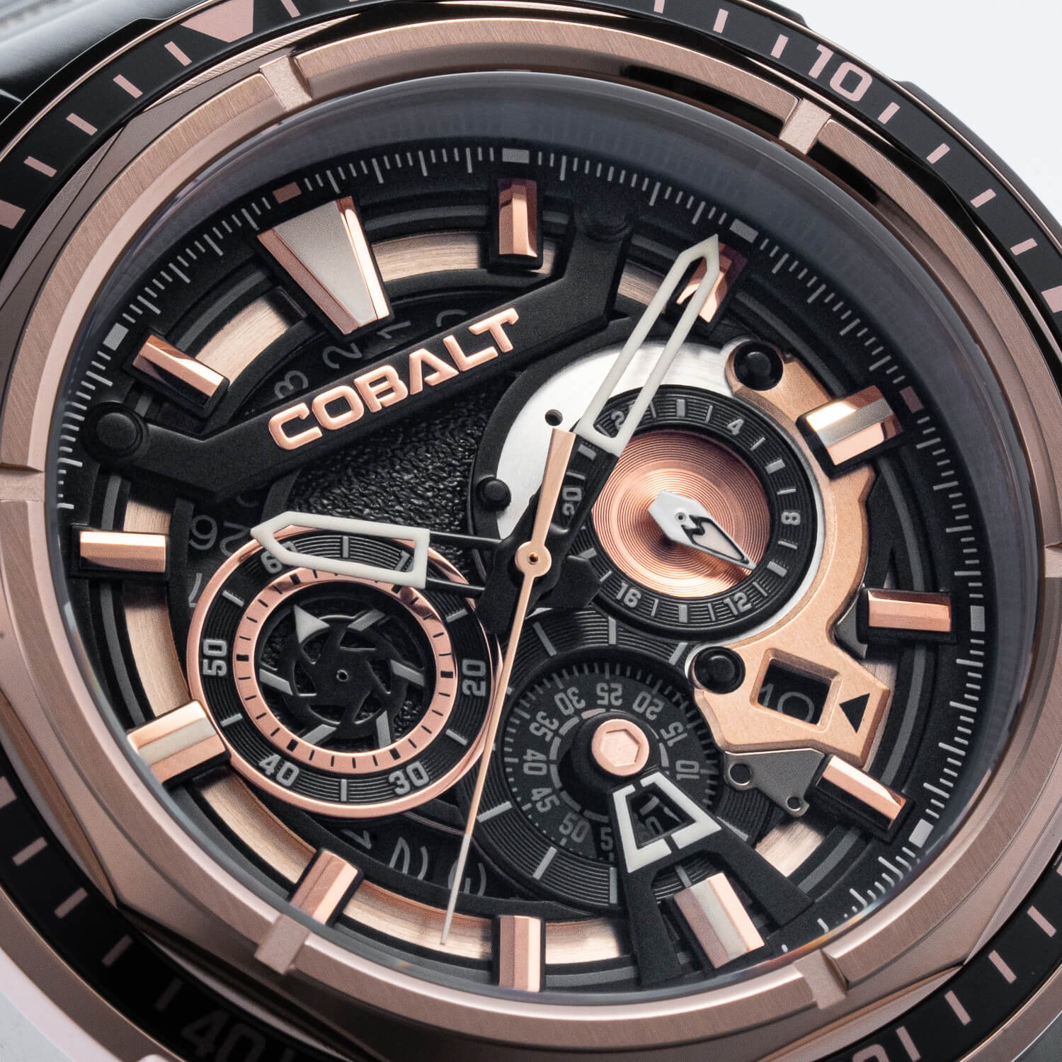 Cobalt Men's 52mm Fierce Quartz Chronograph Bracelet Watch - Silvertone - Image 5