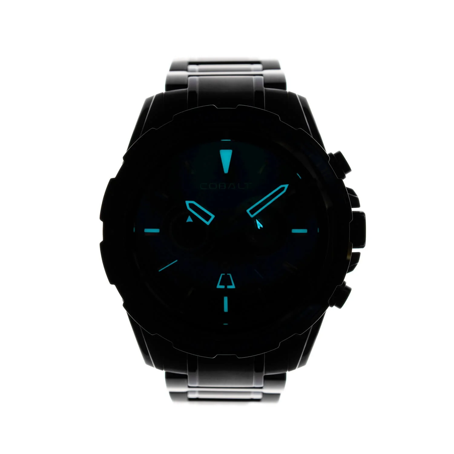Cobalt Men's 52mm Fierce Quartz Chronograph Bracelet Watch - Silvertone - Image 6