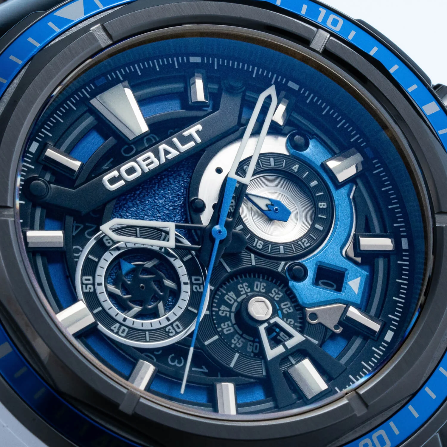 Cobalt Men's 52mm Fierce Quartz Chronograph Bracelet Watch - Gunmetal - Image 5