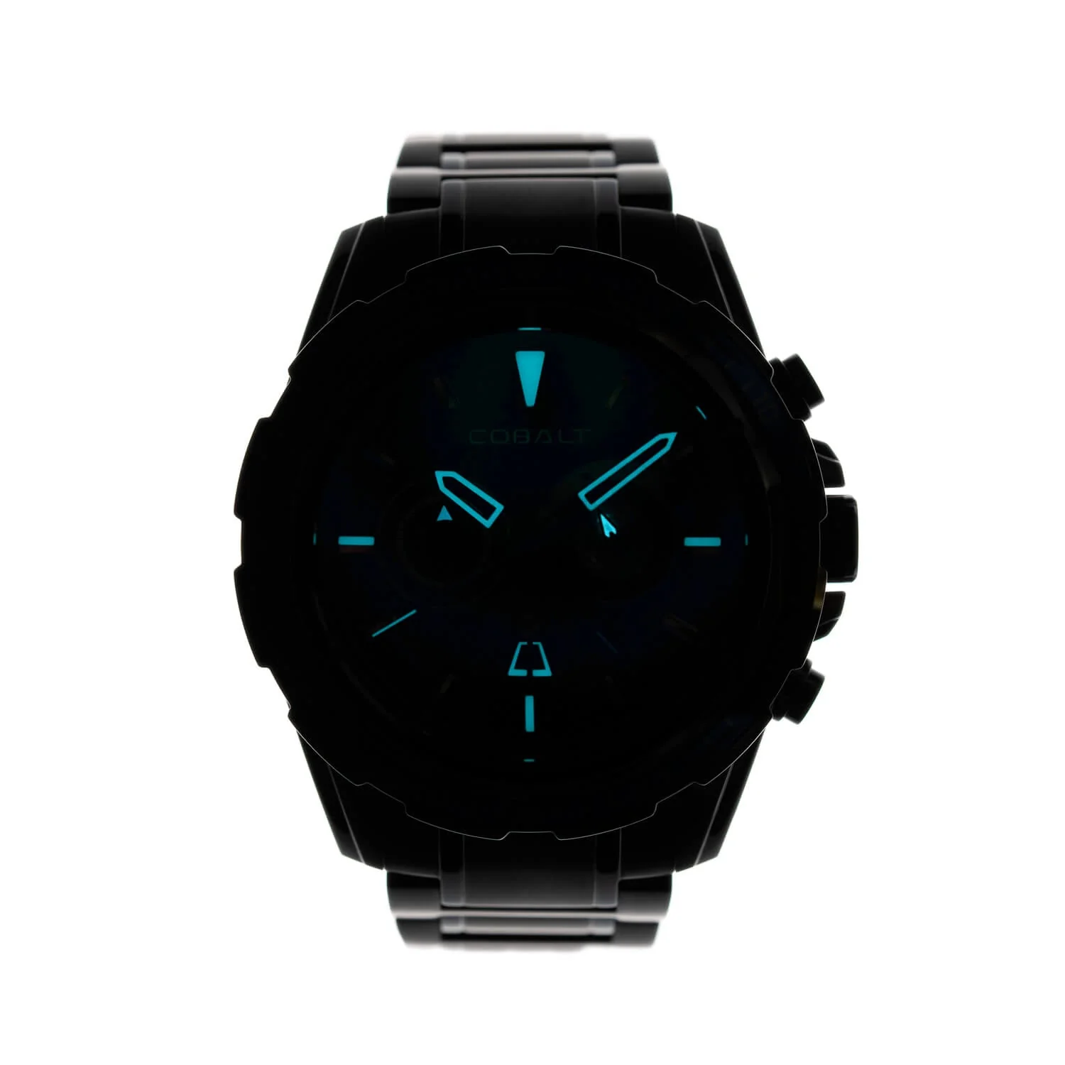 Cobalt Men's 52mm Fierce Quartz Chronograph Bracelet Watch - Gunmetal - Image 6