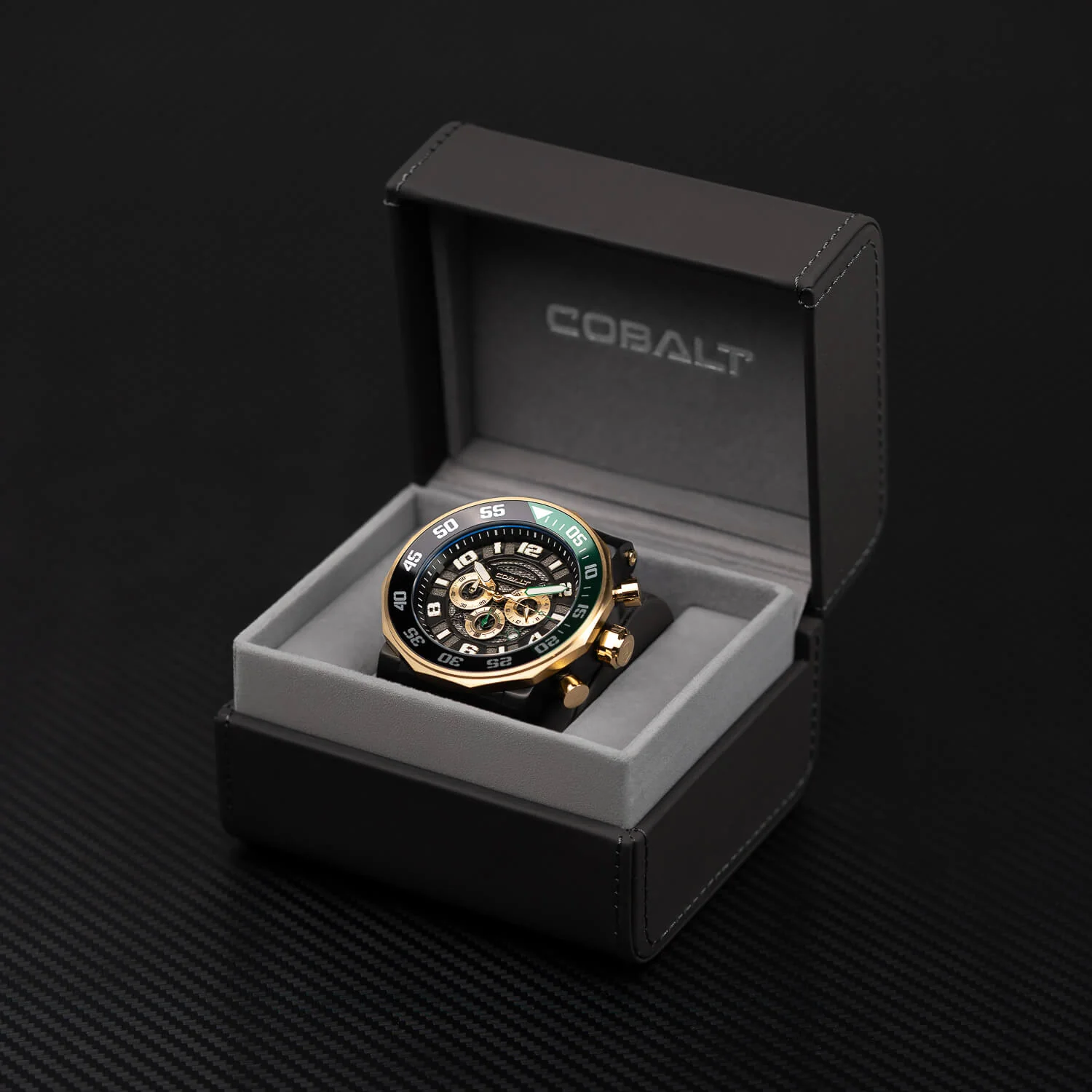 Cobalt Men's 55mm Goliath Quartz Chronograph Bracelet Watch - Goldtone - Image 7