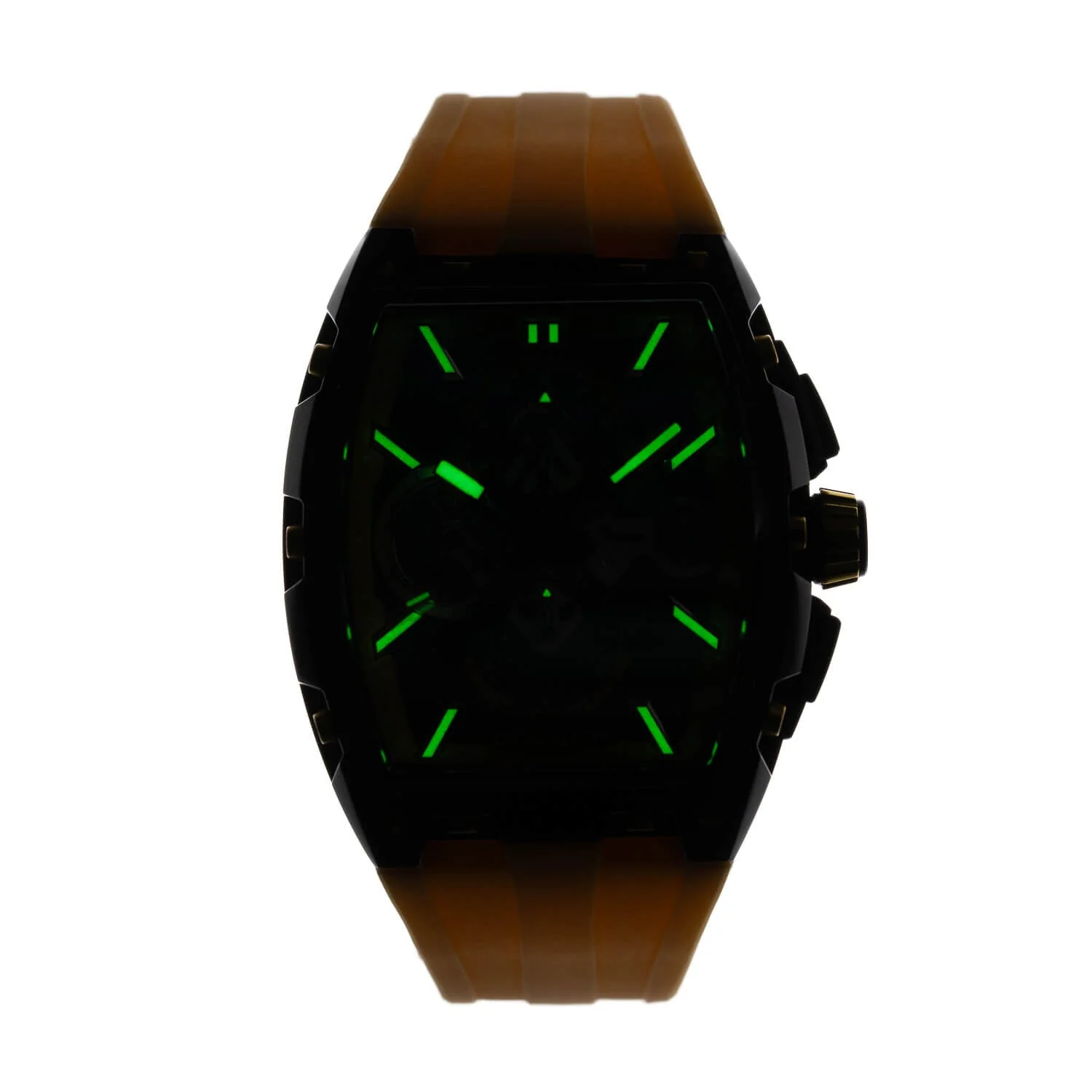 Cobalt Men's 43mm R.P.M Quartz Chronograph Tonneau Strap Watch - Yellow - Image 6