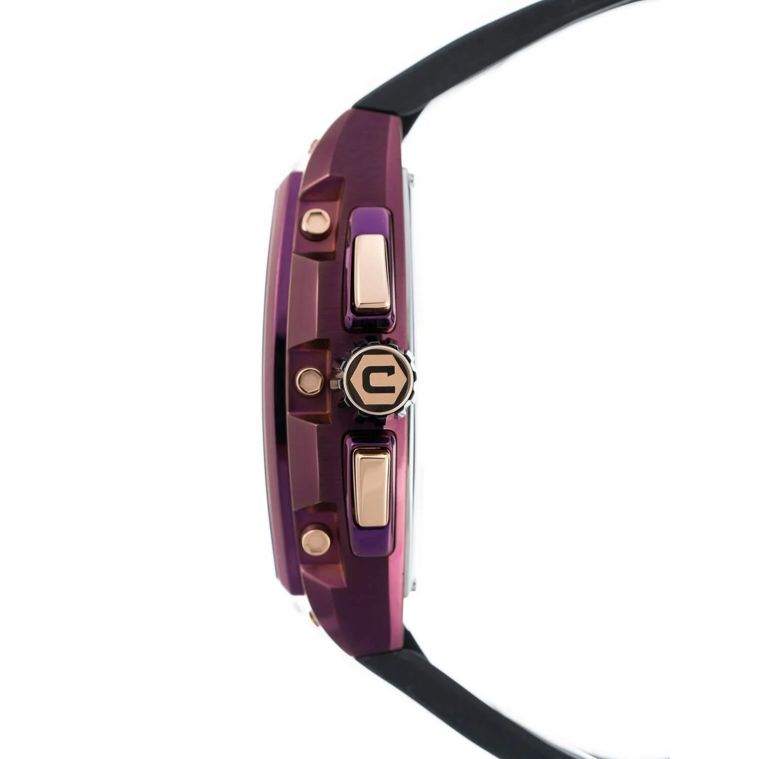 Cobalt Men's 43mm R.P.M Quartz Chronograph Tonneau Strap Watch - Purple - Image 2