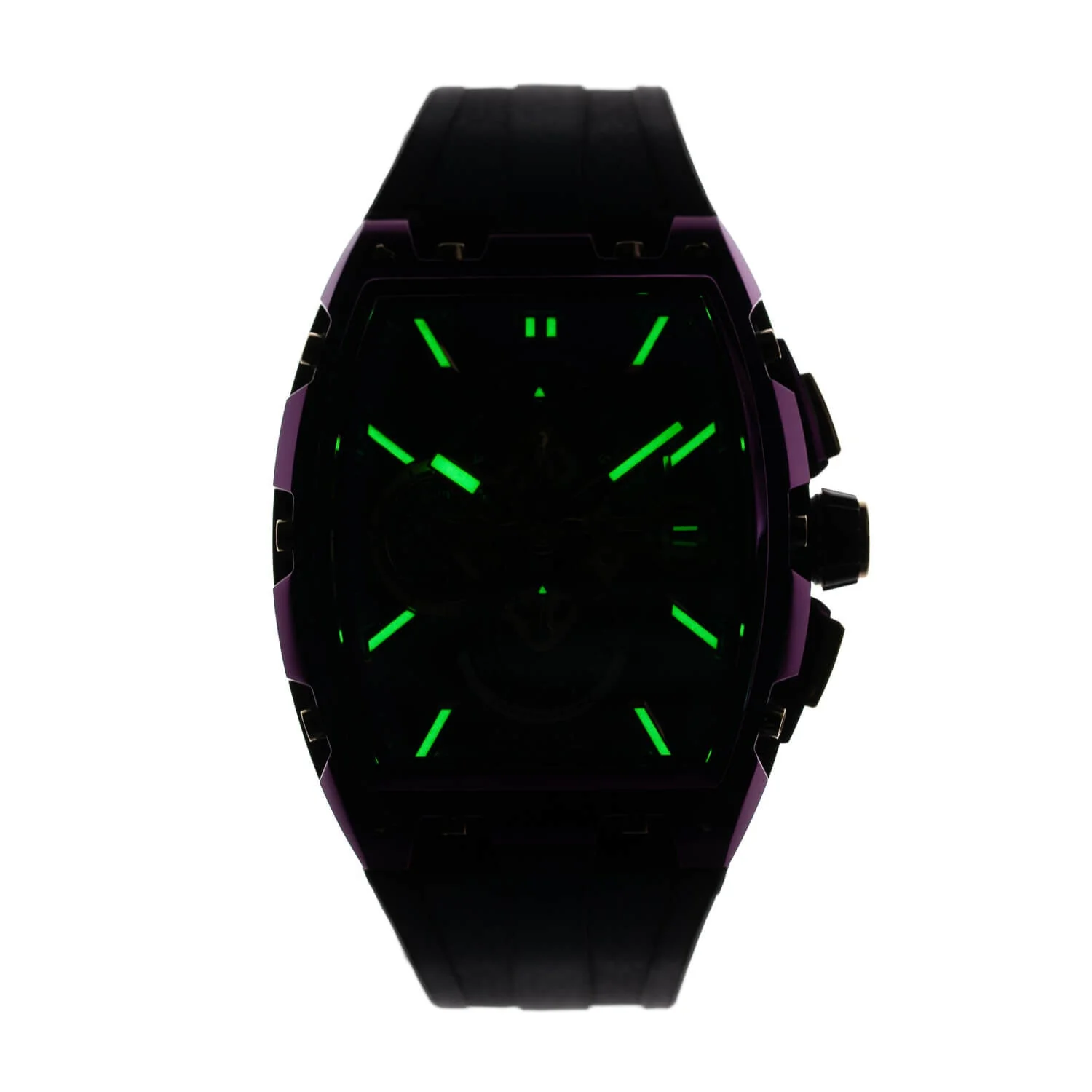 Cobalt Men's 43mm R.P.M Quartz Chronograph Tonneau Strap Watch - Purple - Image 6