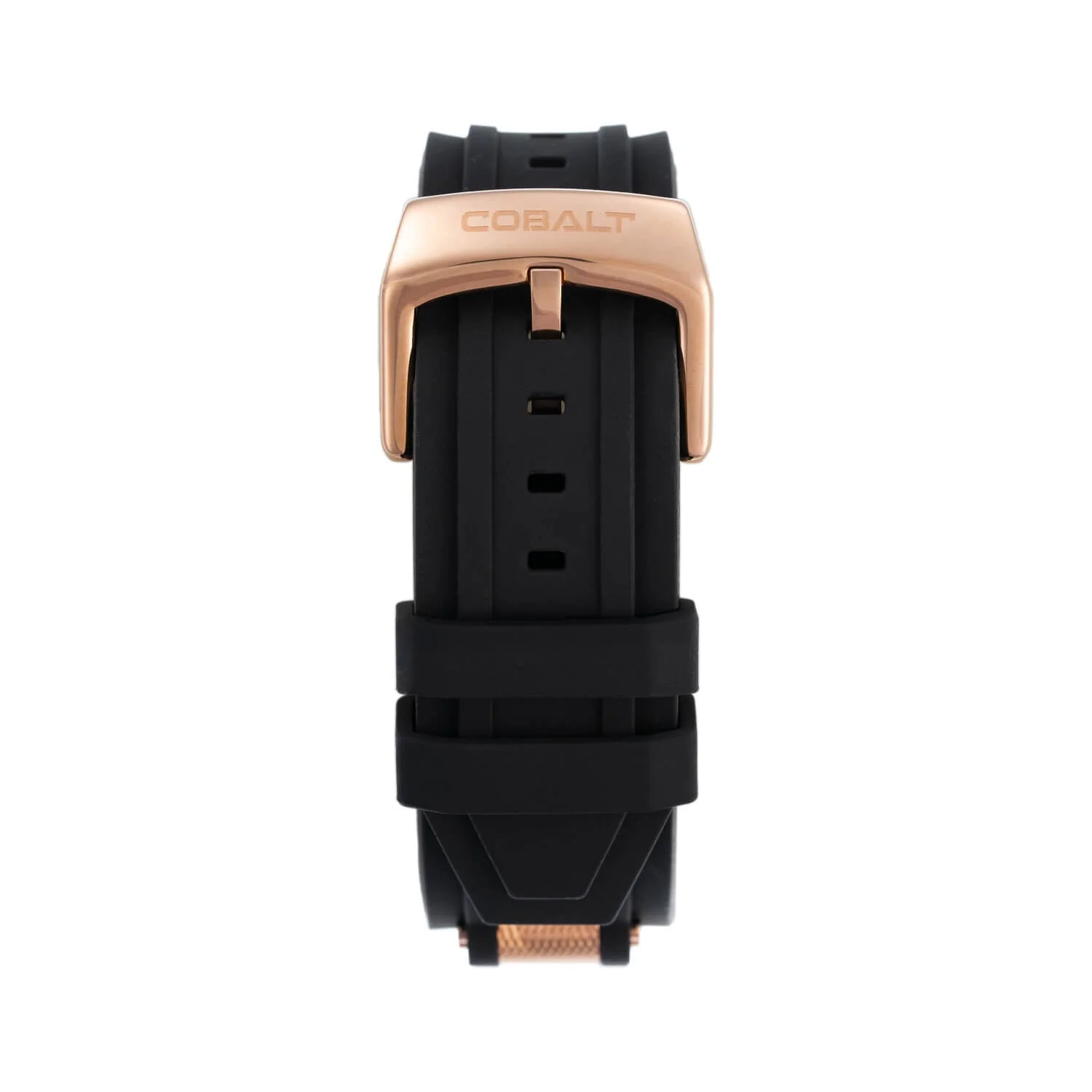 Cobalt Men's 52mm Striker Quartz Chronograph Silicone Strap Watch - Rosetone - Image 4
