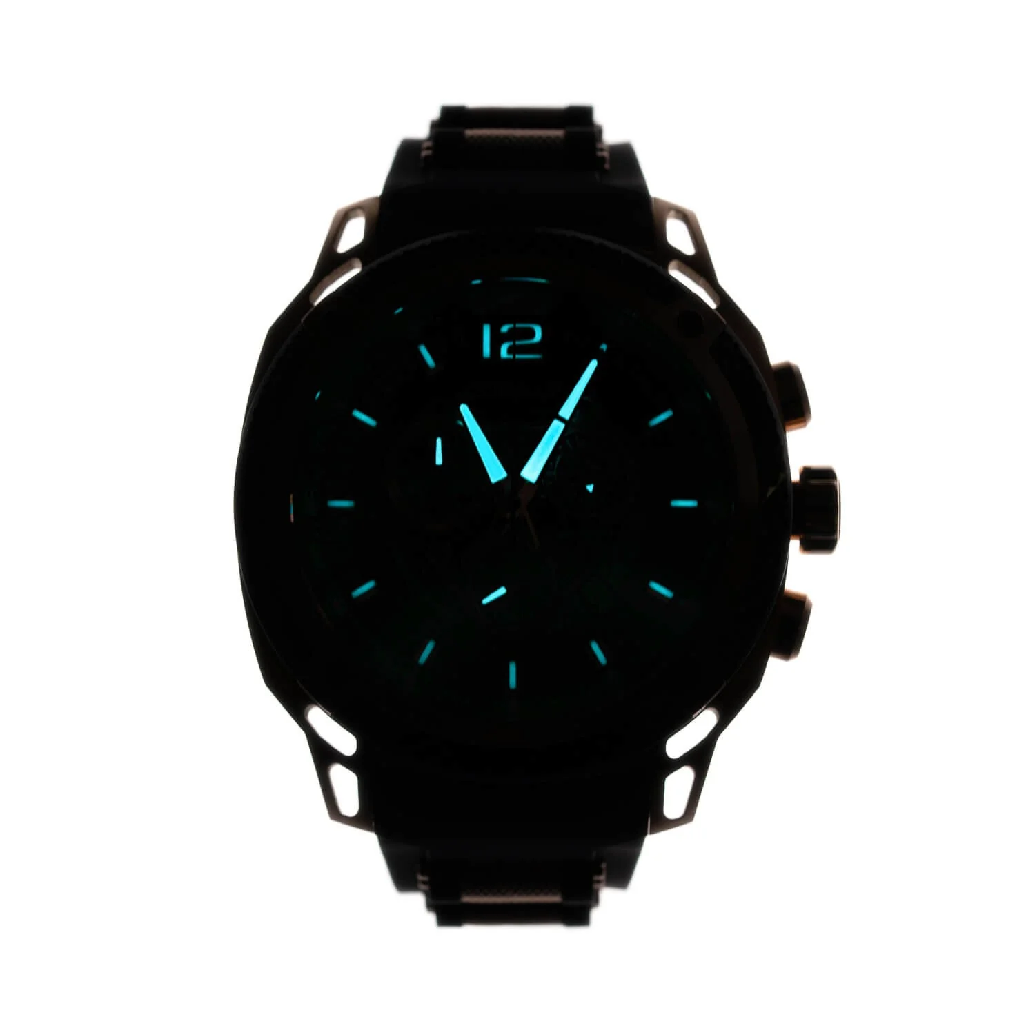 Cobalt Men's 52mm Striker Quartz Chronograph Silicone Strap Watch - Rosetone - Image 6