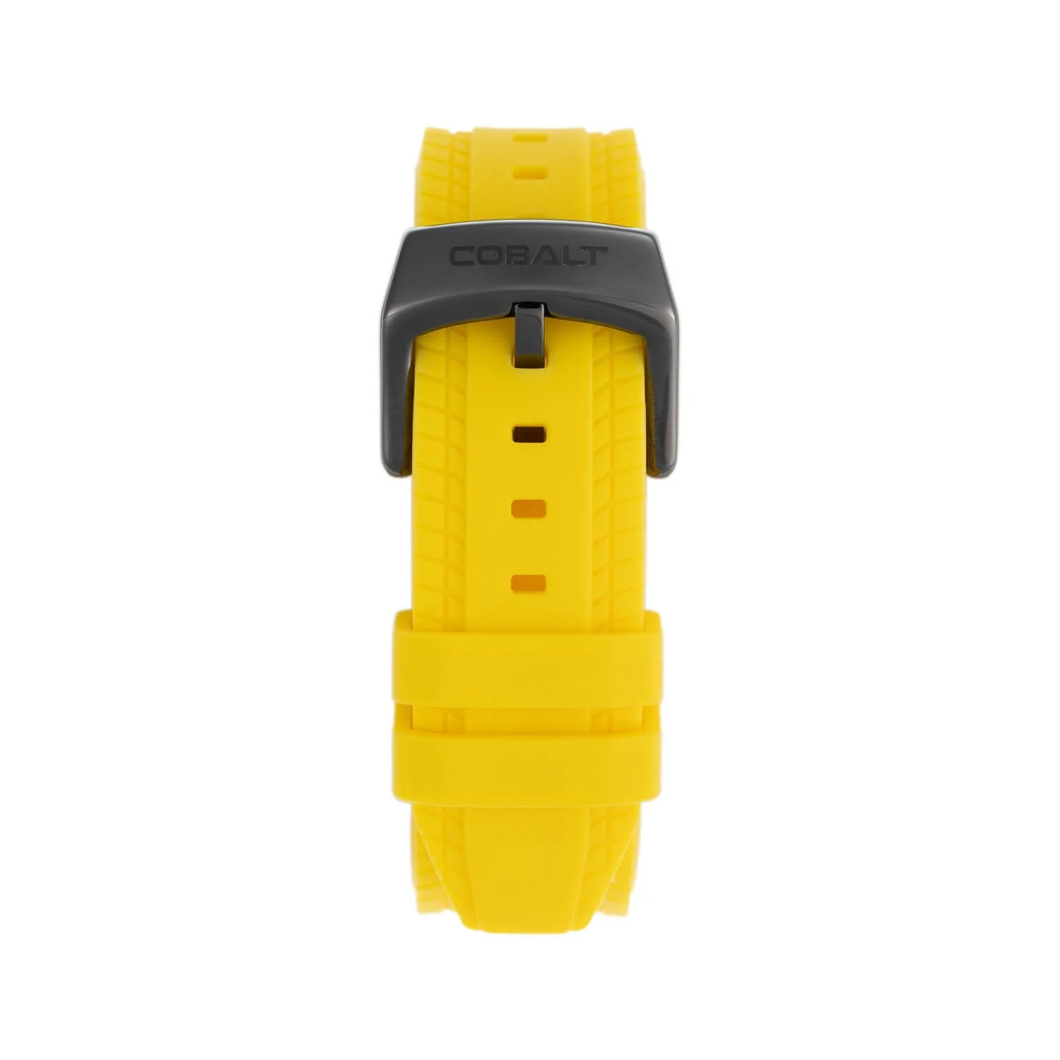 Cobalt Men's 48mm Torque Quartz Chronograph Silicone Strap Watch - Yellow - Image 4