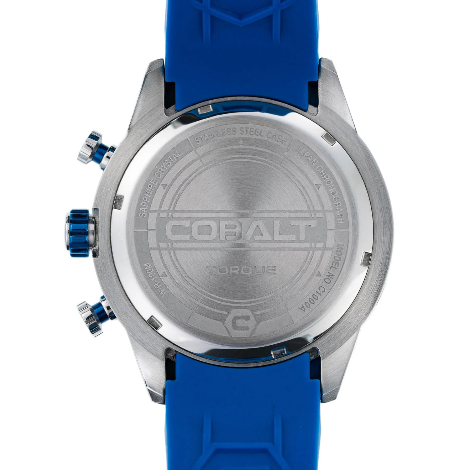 Cobalt Men's 48mm Torque Quartz Chronograph Silicone Strap Watch - Blue - Image 3