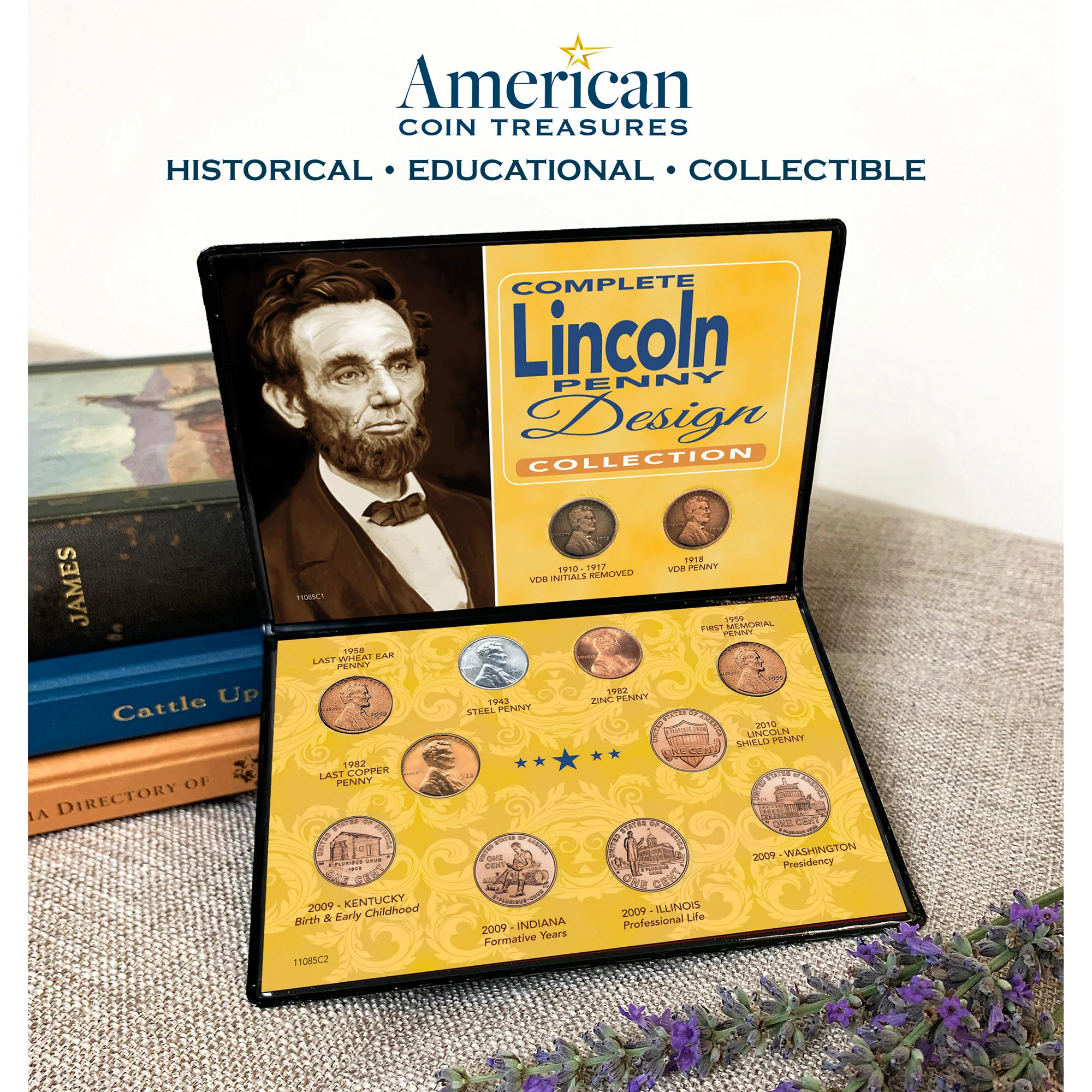 12-Piece Lincoln Penny Design Coin Collection - Image 5