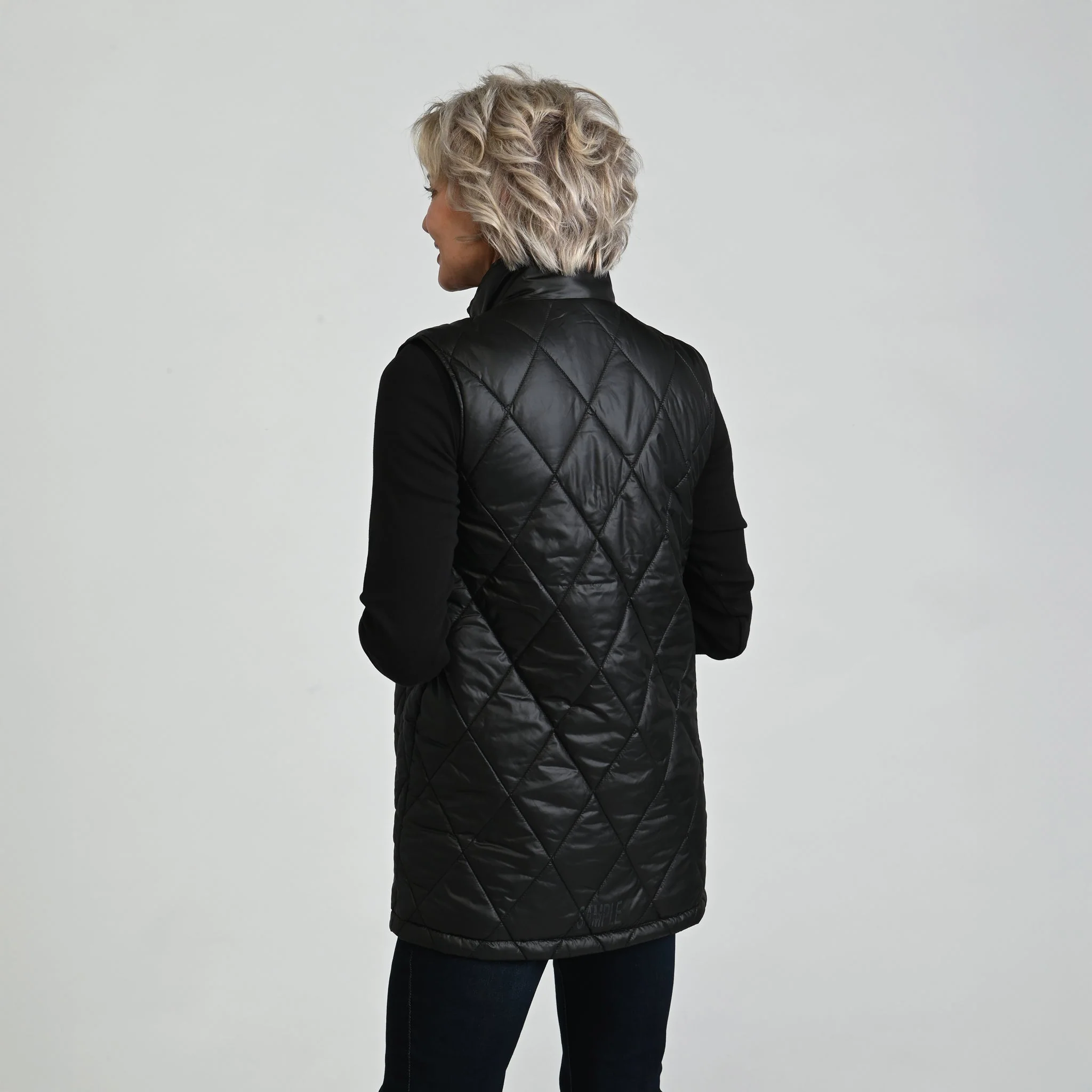 Christopher & Banks Corduroy Collared Quilted Vest - Image 4