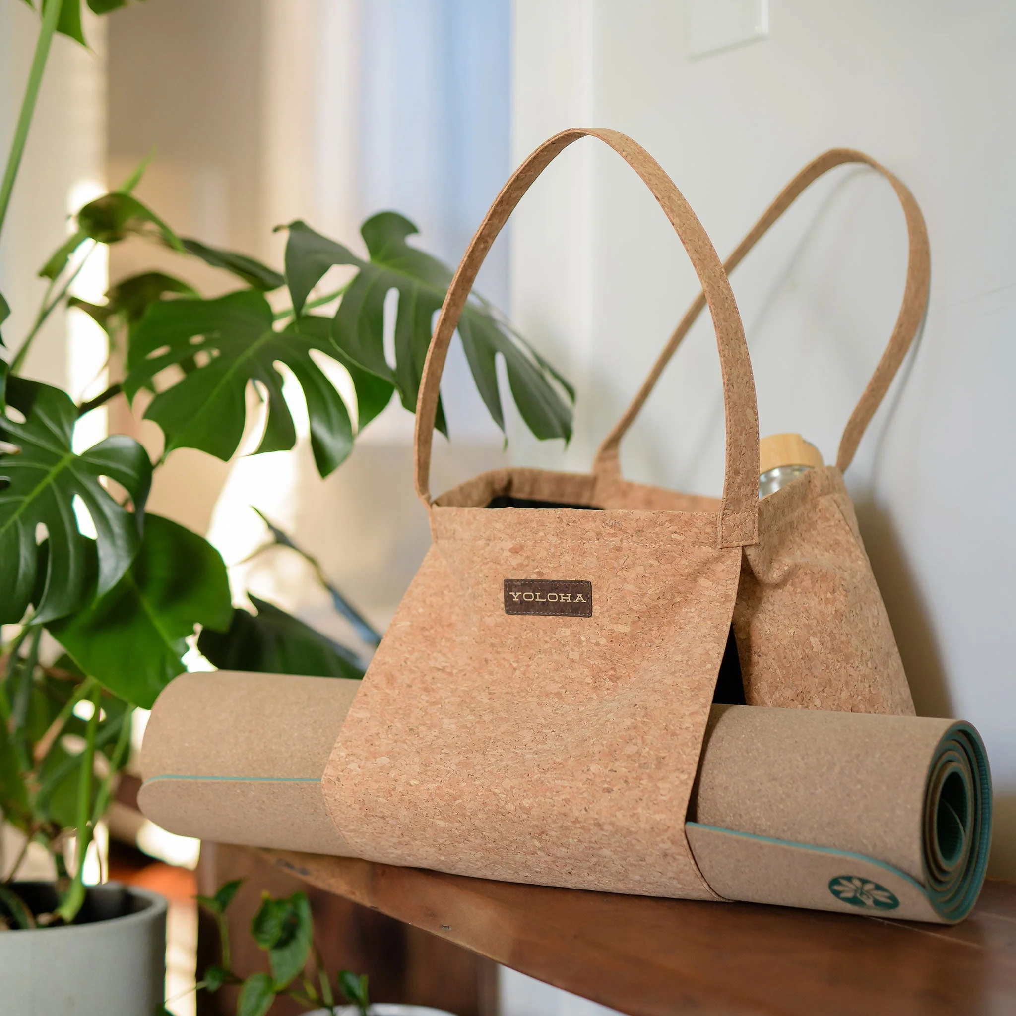 Yoloha Yoga Premium Cork Tote Bag - Image 4