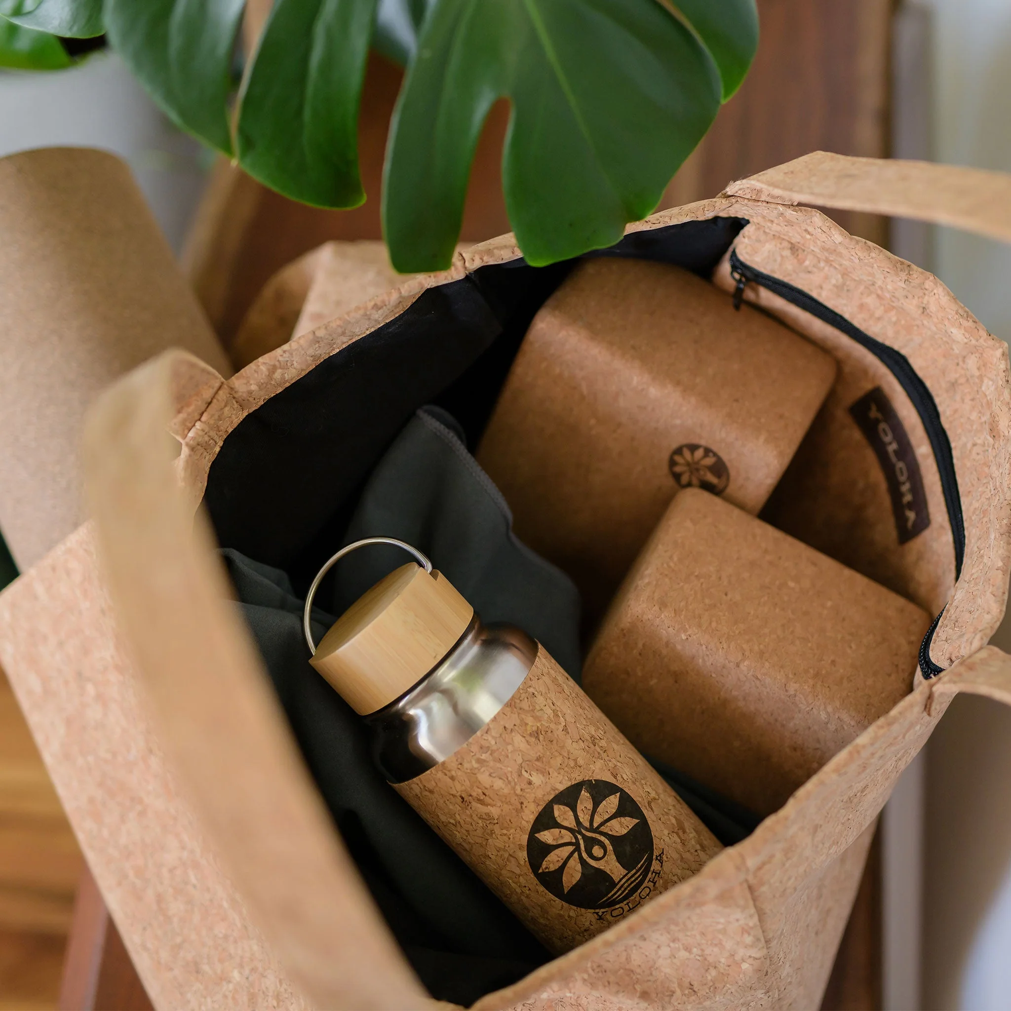 Yoloha Yoga Premium Cork Tote Bag - Image 5