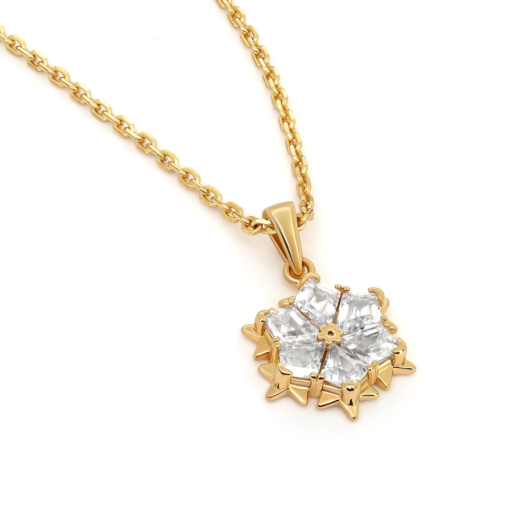 TRYNDI 18K Gold Plated "Dazzling Star" Swarovski Crystal Necklace - Image 2