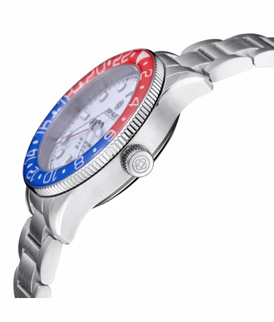 Deep Blue 40mm Aqua Diver Automatic GMT Sapphire Bezel Bracelet Watch - Image 4