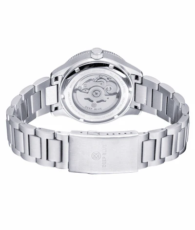 Deep Blue 40mm Aqua Diver Automatic GMT Sapphire Bezel Bracelet Watch - Image 5