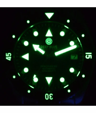 Deep Blue 40mm Skin Diver 300 Automatic Vintage Ceramic Bezel Arrow Marker Bracelet Watch - Image 3