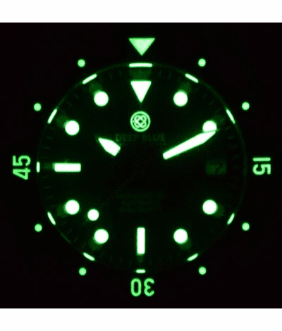 Deep Blue 40mm Skin Diver 300 Automatic Vintage Ceramic Bezel Round Marker Bracelet Watch - Image 3