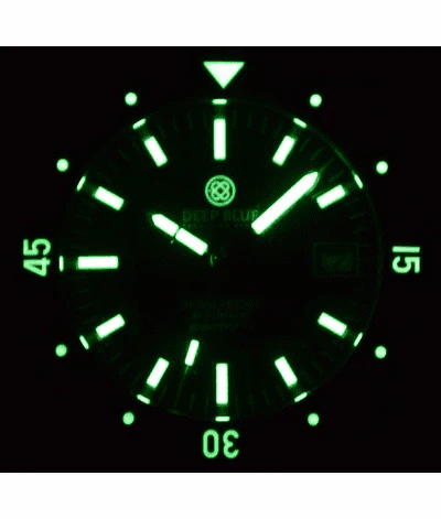 Deep Blue 40mm Skin Diver 300 Automatic Vintage Ceramic Bezel Stick Marker Bracelet Watch - Image 3