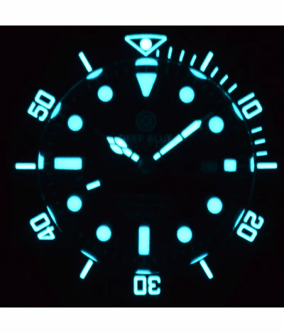 Deep Blue 42mm Ocean Mariner 300 Swiss Automatic Ceramic Lume Bezel Bracelet Watch - Image 5