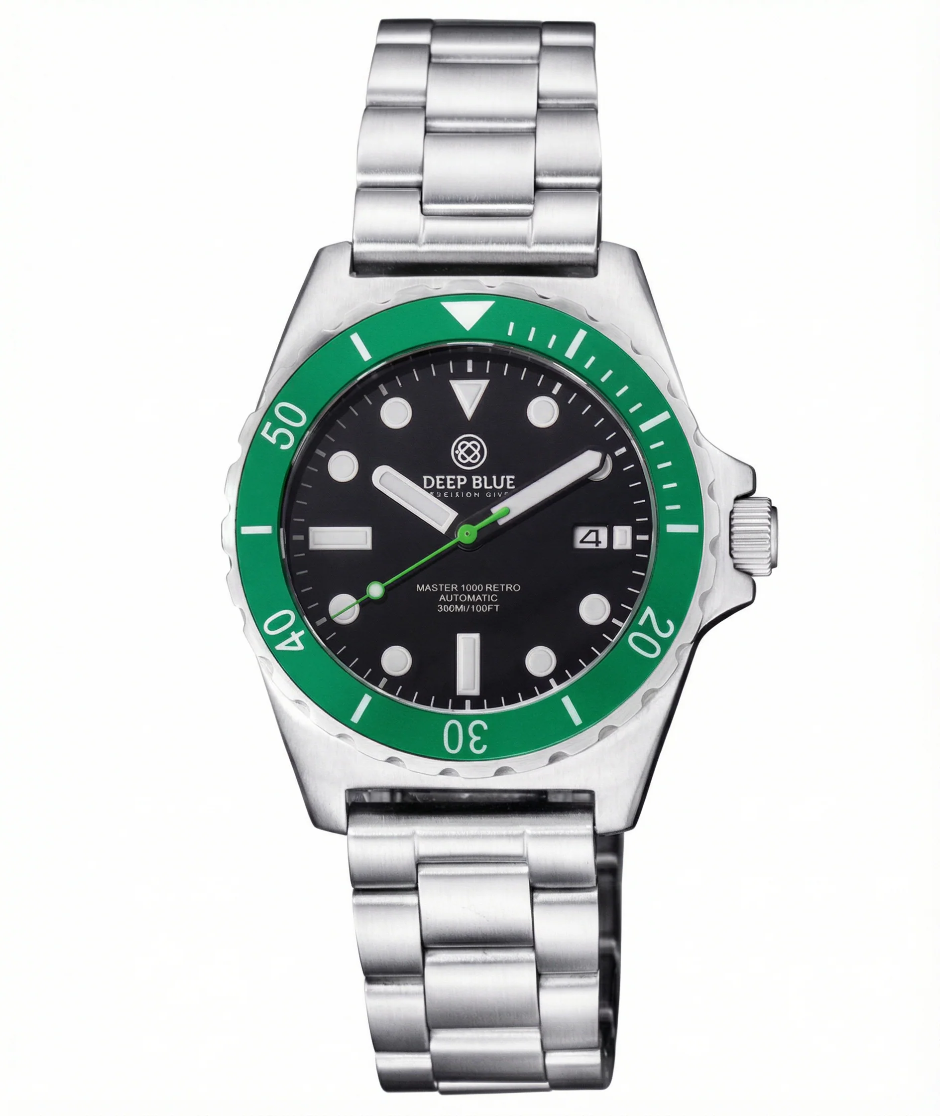 Deep Blue 44mm Men's Master 1000 Retro Collection Automatic Bracelet Watch - Image 2