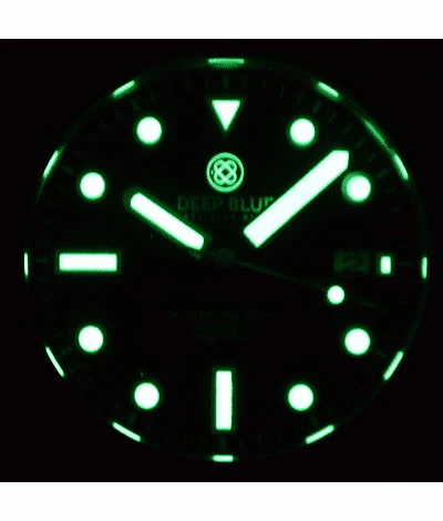 Deep Blue 44mm Men's Master 1000 Retro Collection Automatic Silicone Strap Watch - Image 4
