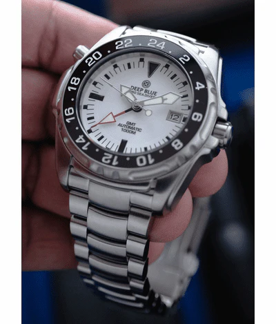 Deep Blue 45mm Pro Sea Diver Expedition Automatic GMT Ceramic Bezel Bracelet Watch - Image 7