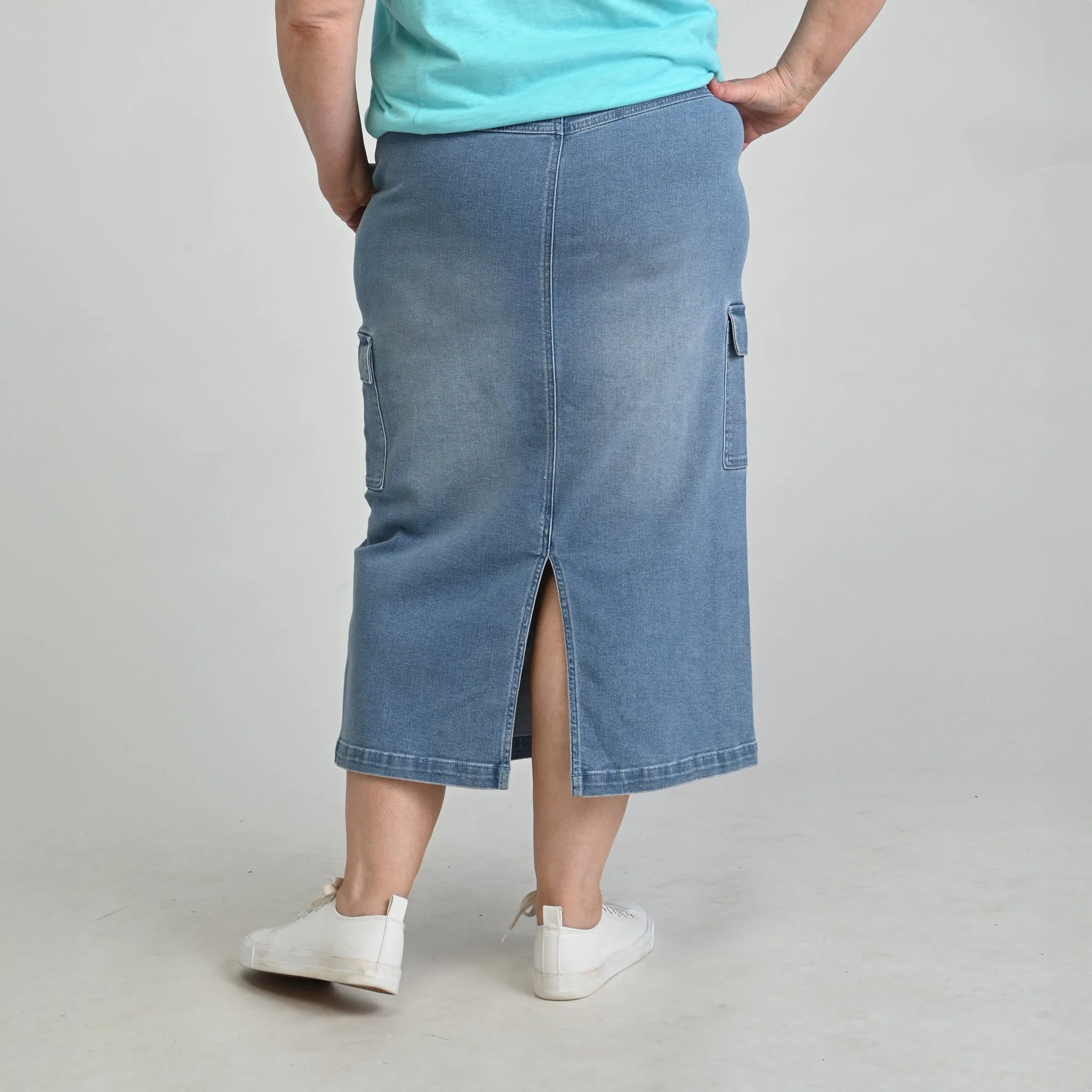 Christopher & Banks Denim Cargo Skirt - Image 9